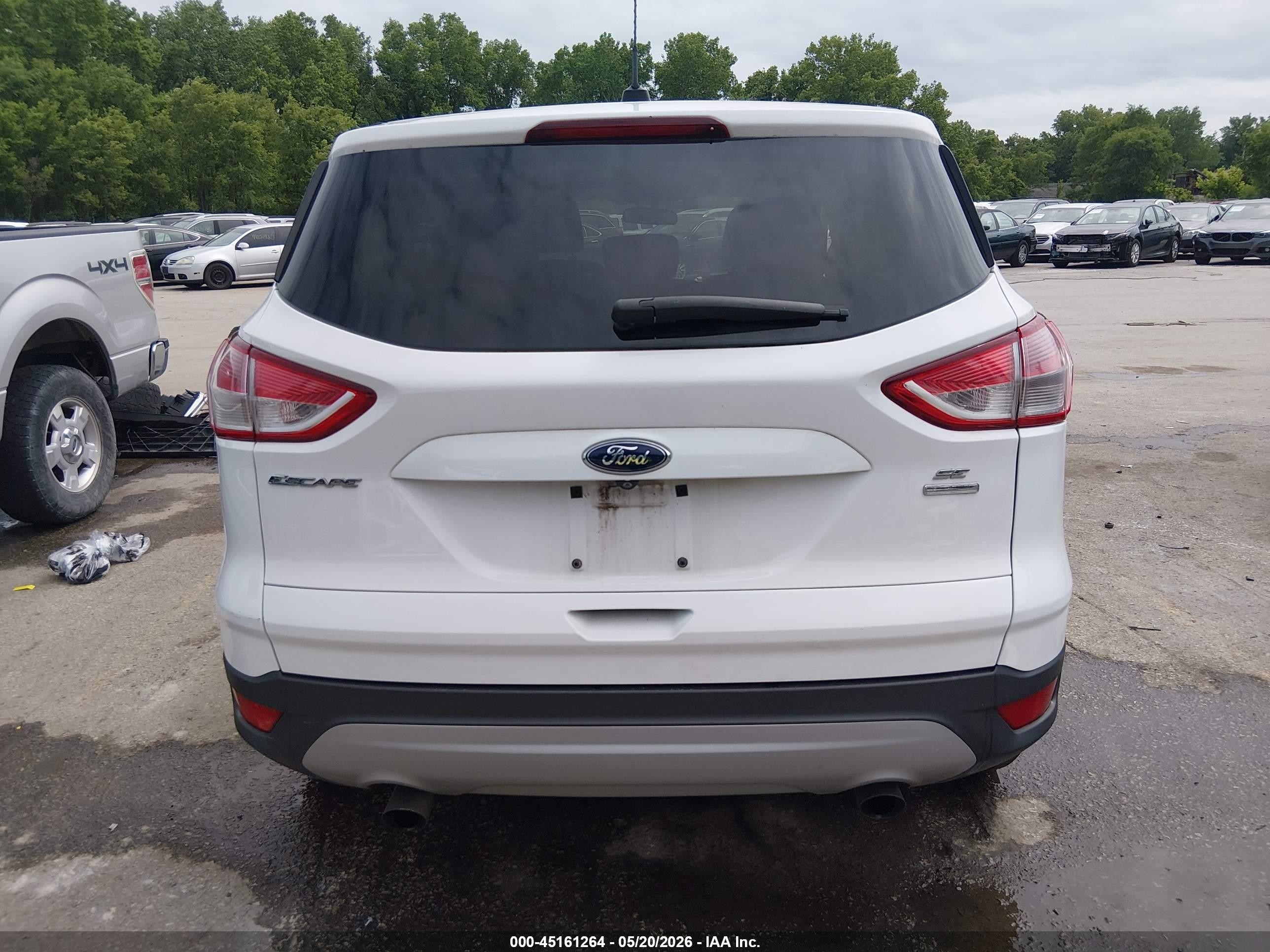 2015 Ford Escape Se White vin: 1FMCU9GX7FUA36998