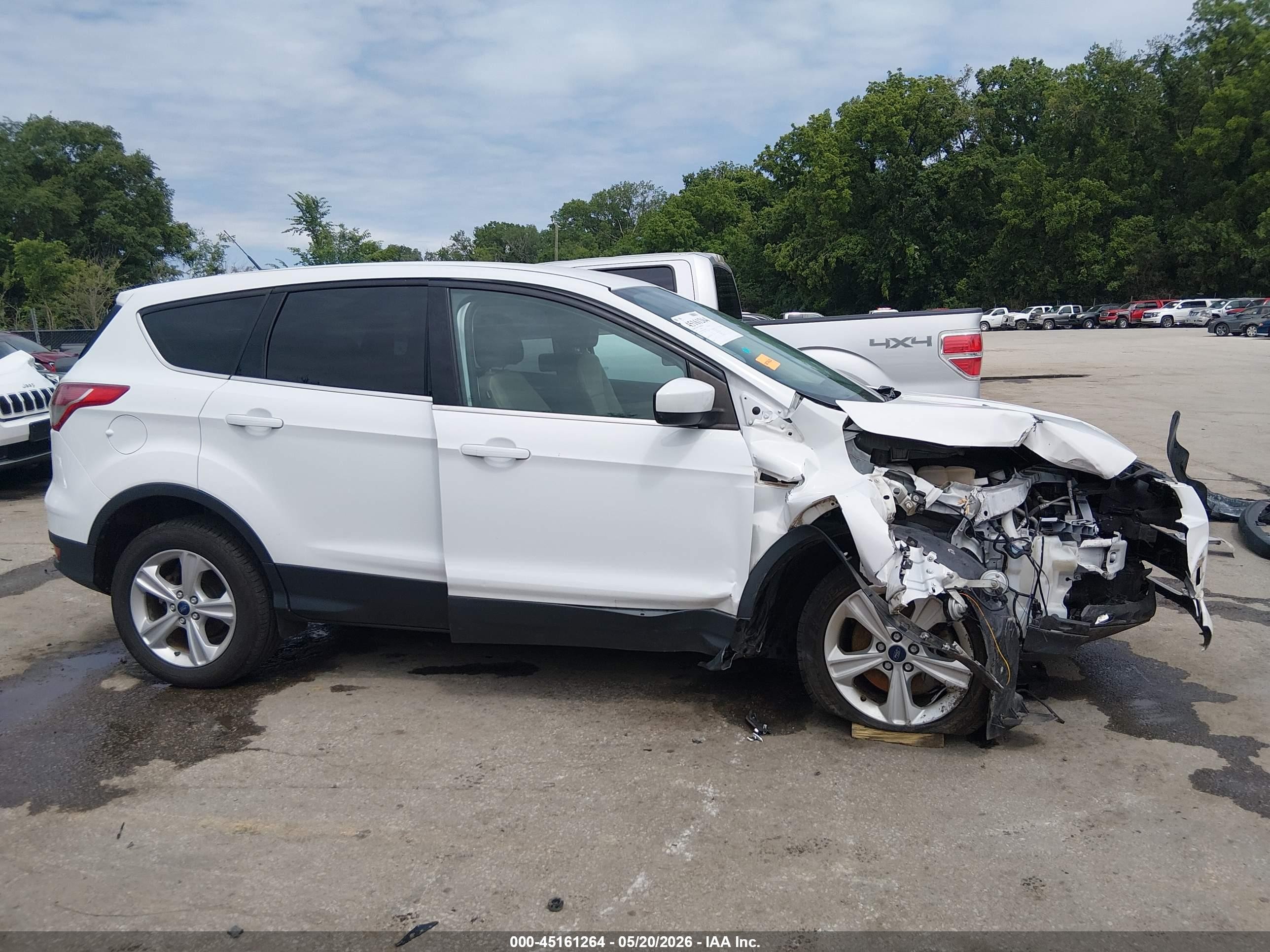 2015 Ford Escape Se White vin: 1FMCU9GX7FUA36998