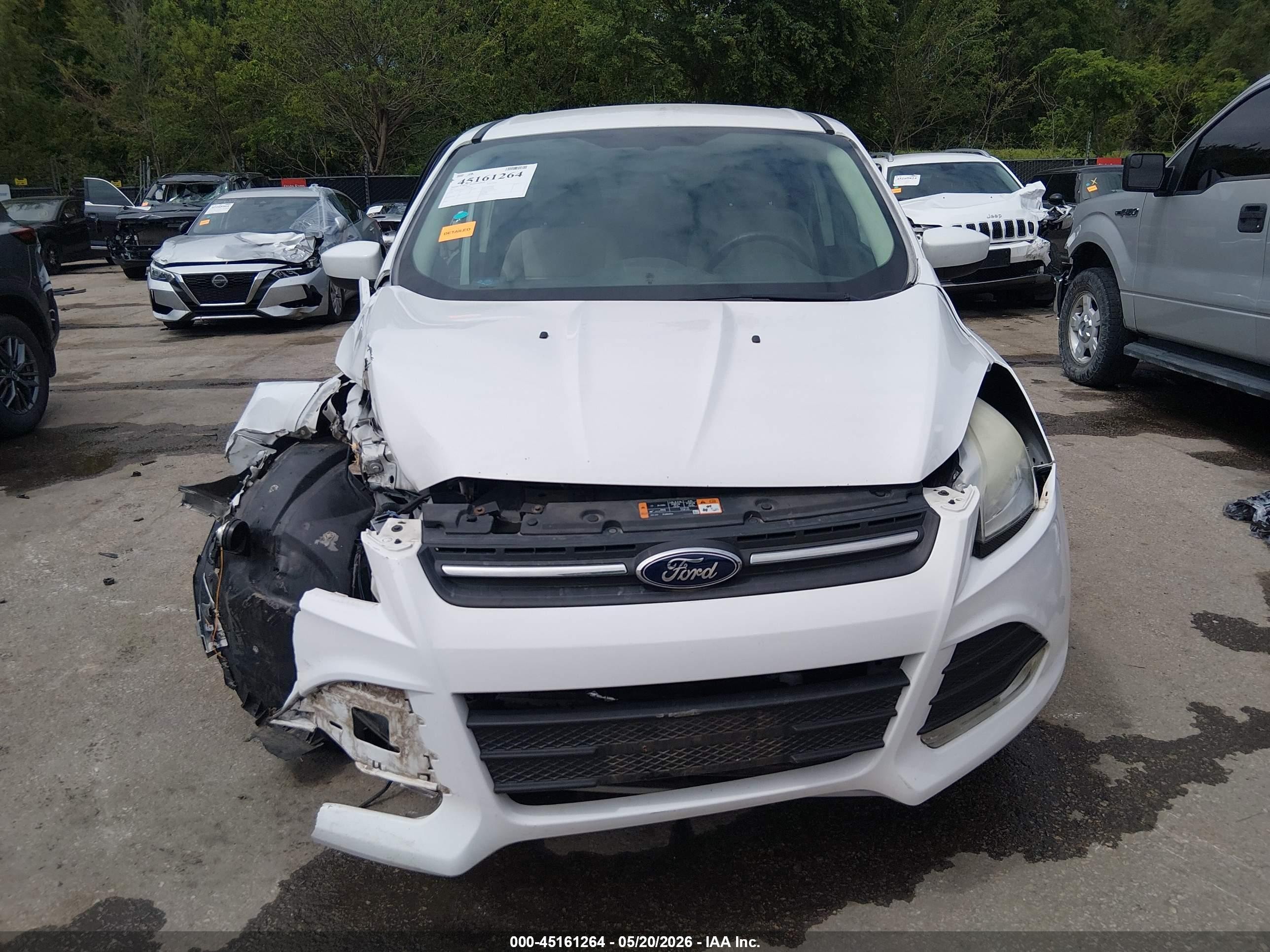 2015 Ford Escape Se White vin: 1FMCU9GX7FUA36998