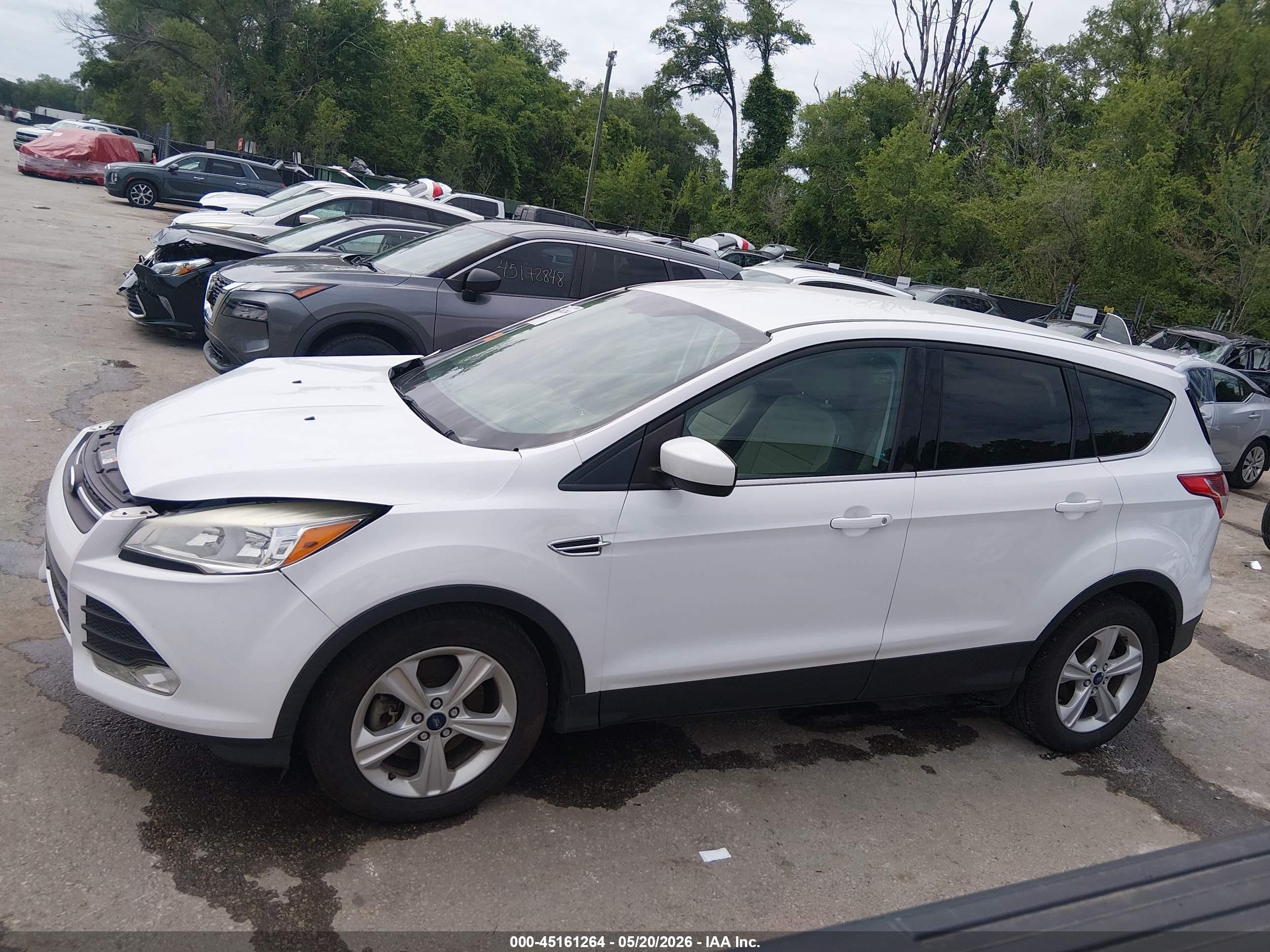 2015 Ford Escape Se White vin: 1FMCU9GX7FUA36998