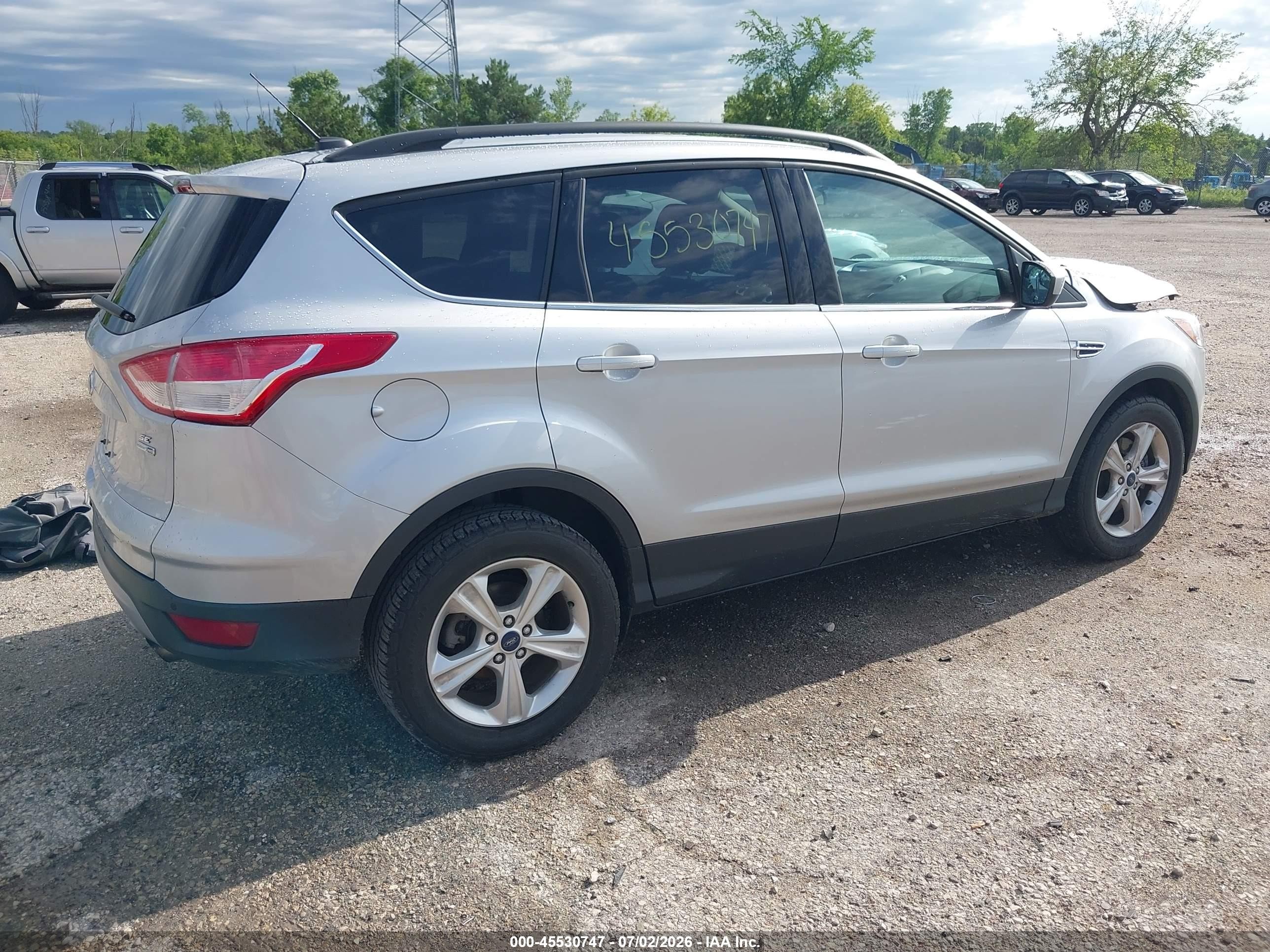2015 Ford Escape Se Silver vin: 1FMCU9GX7FUA58340