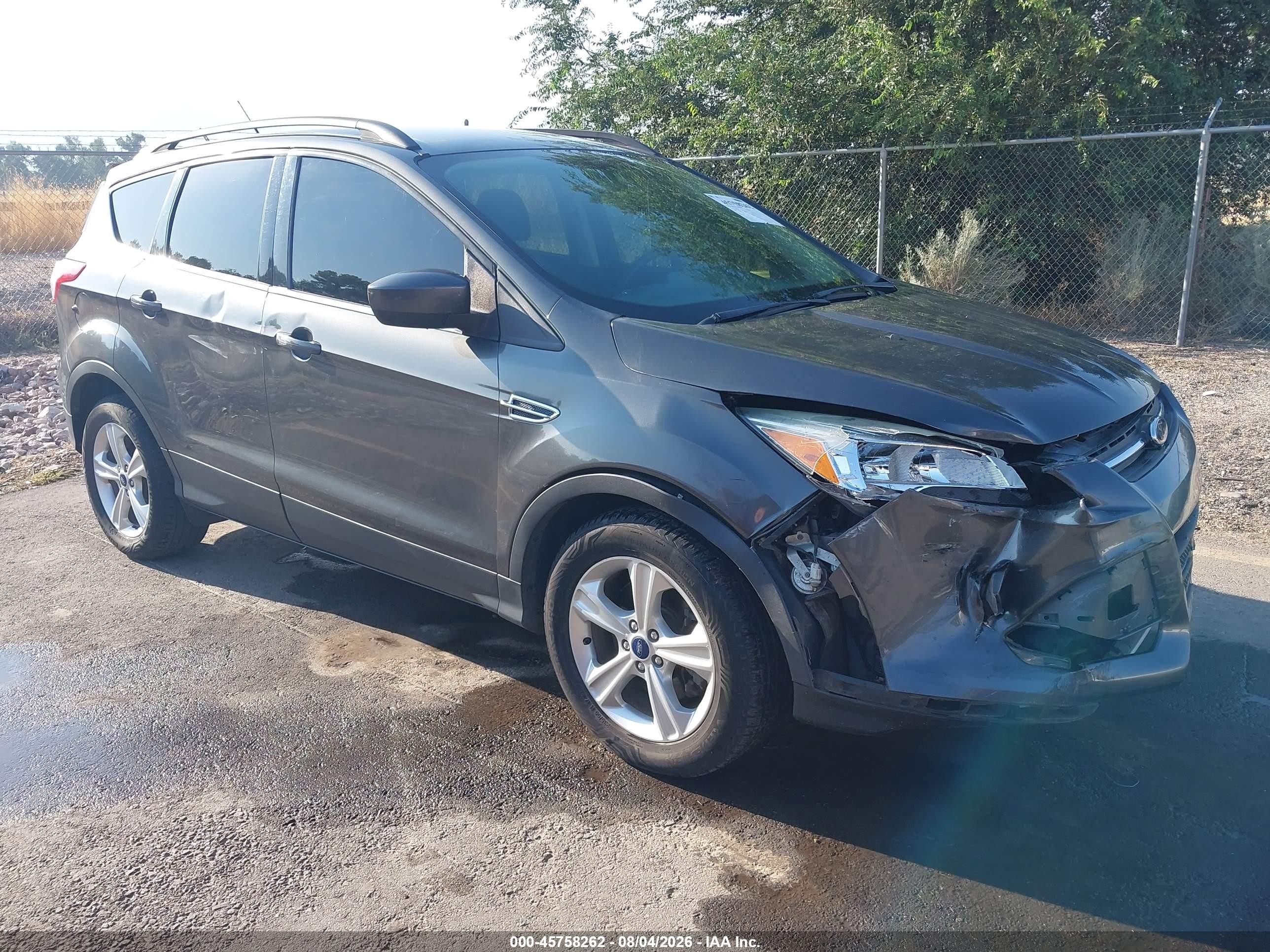 2015 Ford Escape Se Gray vin: 1FMCU9GX7FUA97347