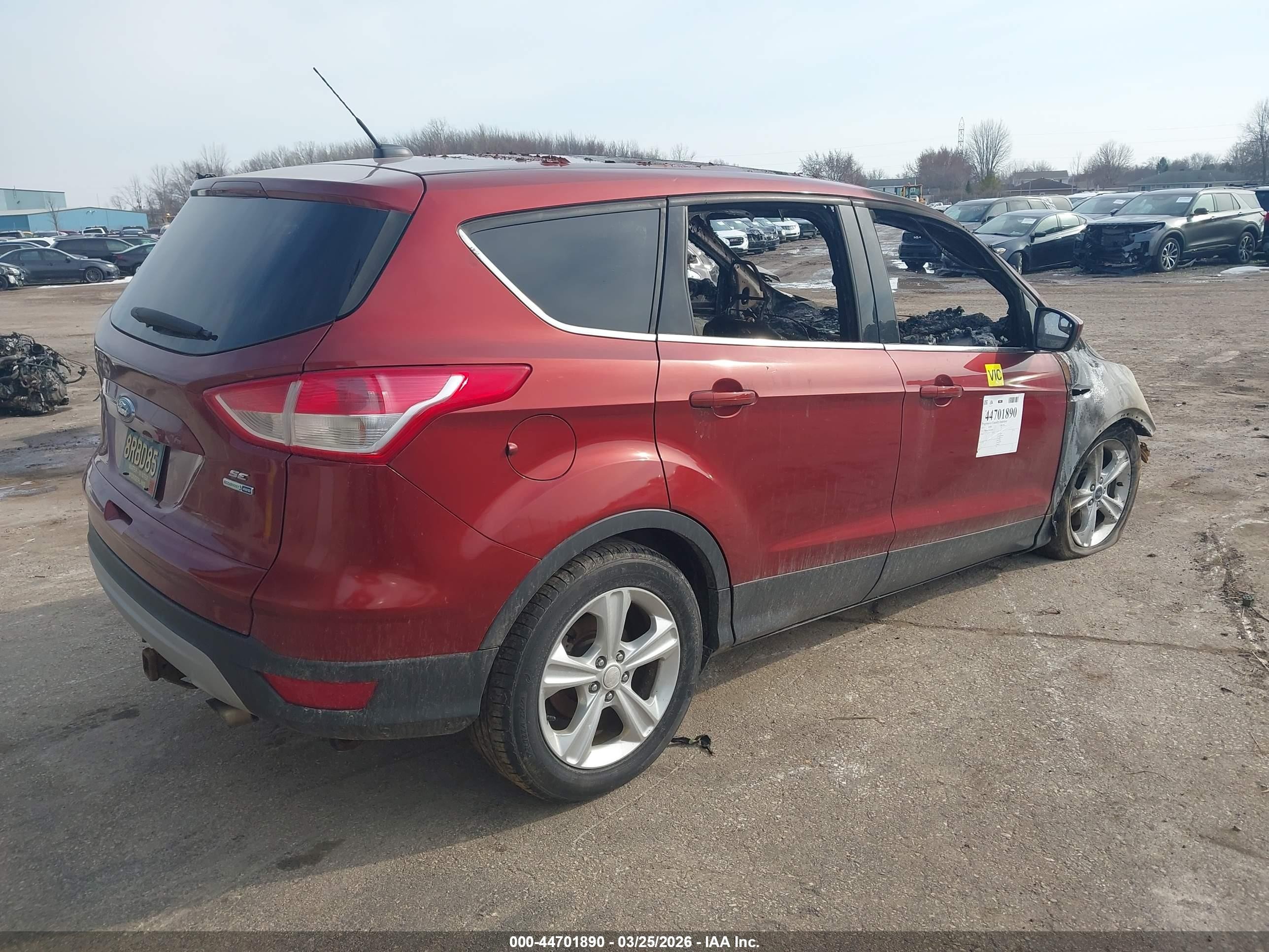 2015 Ford Escape Se Orange vin: 1FMCU9GX7FUB69860