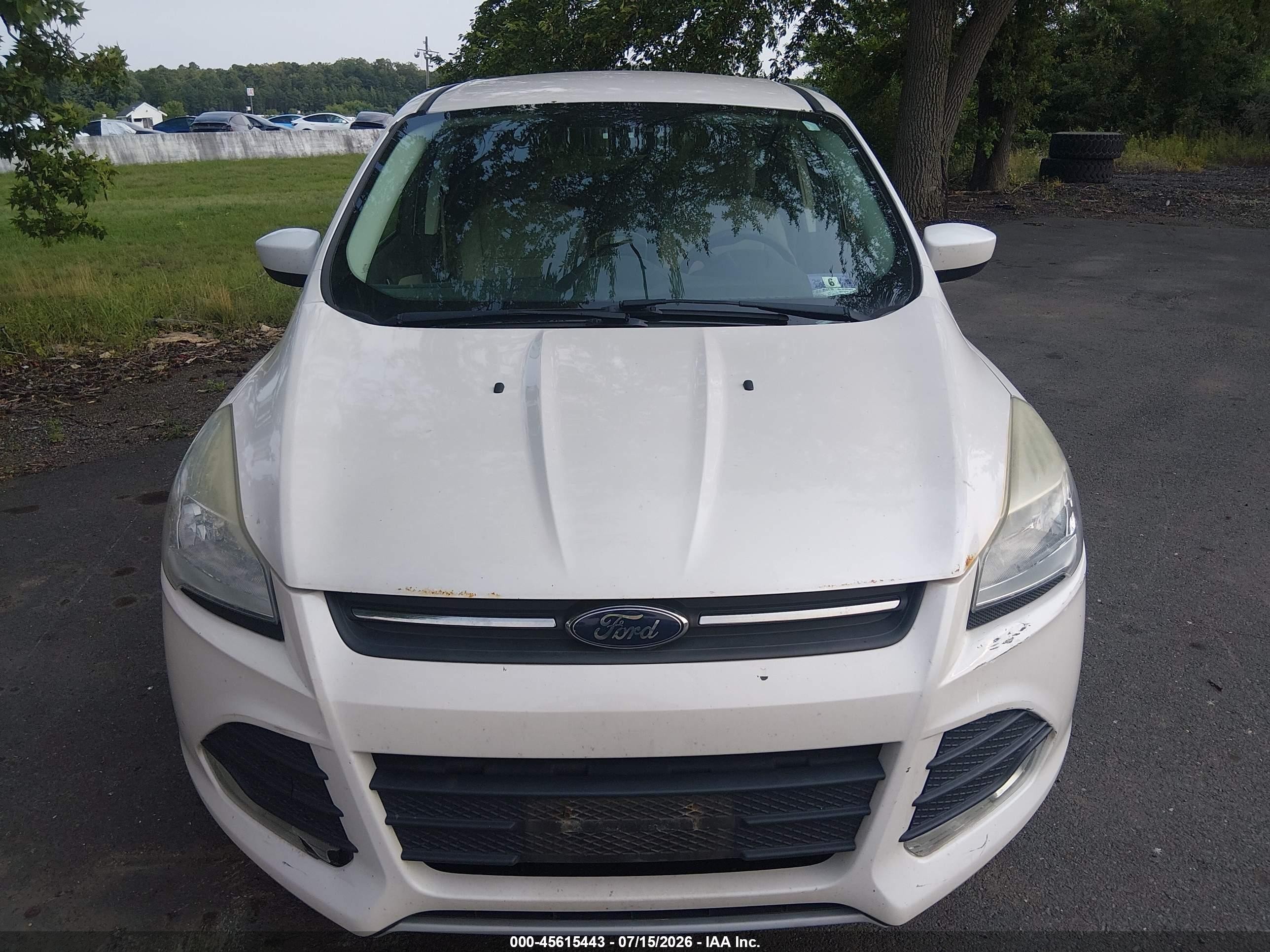 2015 Ford Escape Se White vin: 1FMCU9GX7FUC00055