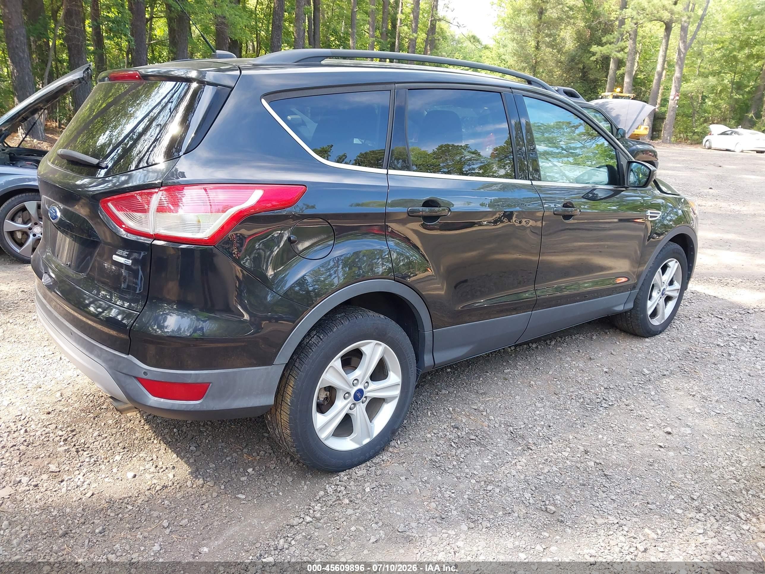 2015 Ford Escape Se Black vin: 1FMCU9GX7FUC10116