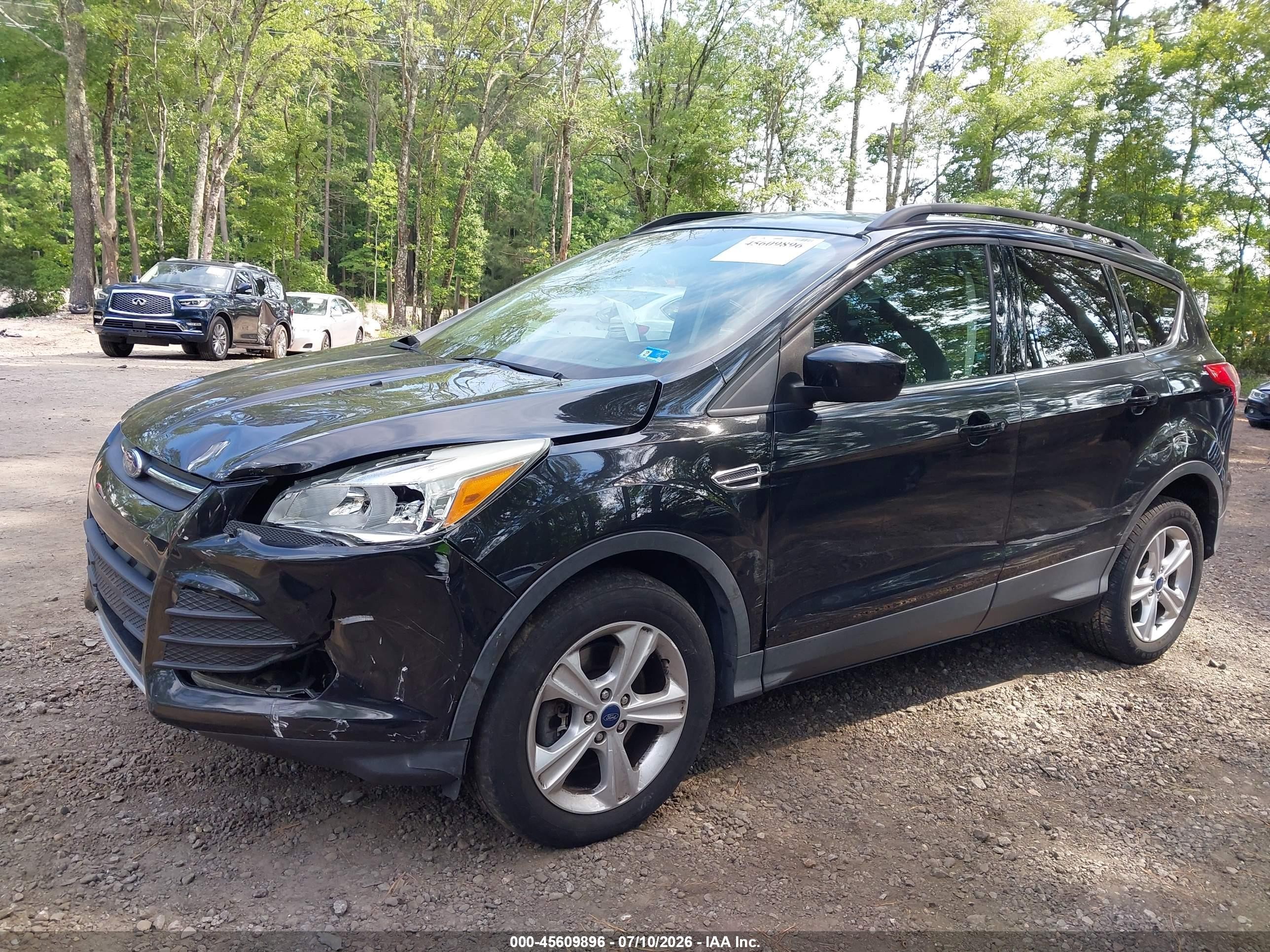 2015 Ford Escape Se Black vin: 1FMCU9GX7FUC10116