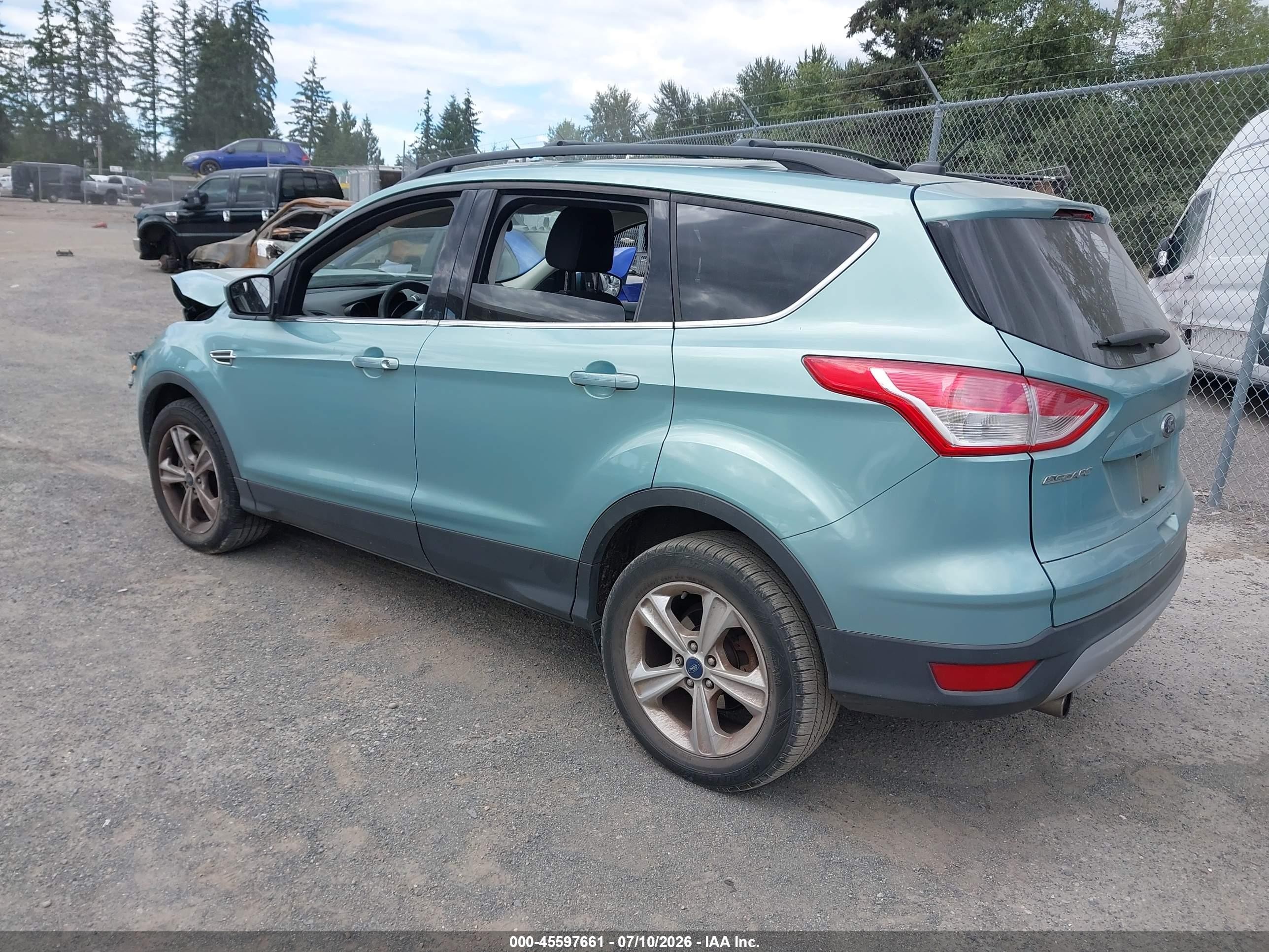 2013 Ford Escape Se Teal vin: 1FMCU9GX8DUA72325