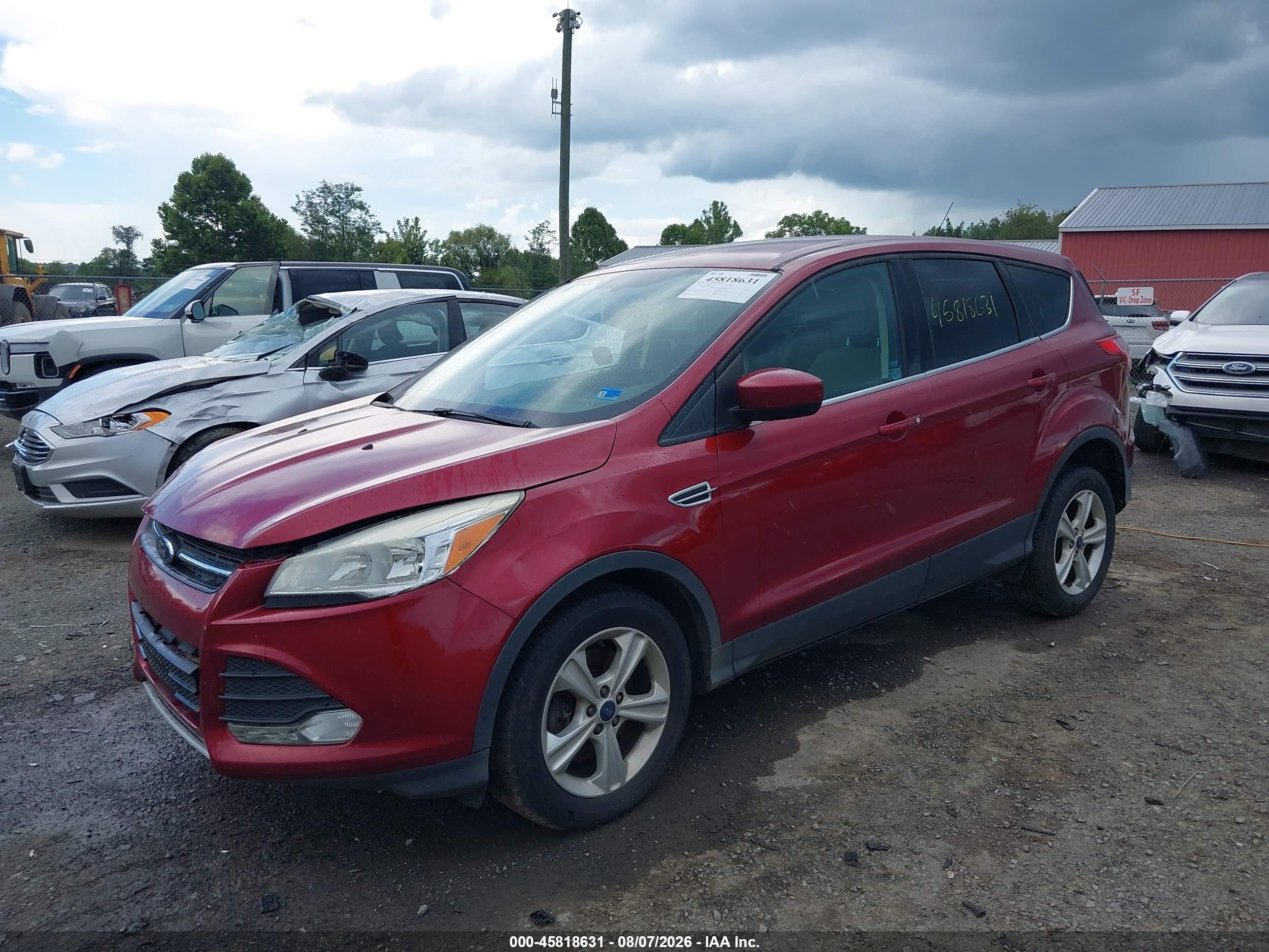 2013 Ford Escape Se Red vin: 1FMCU9GX8DUD33307