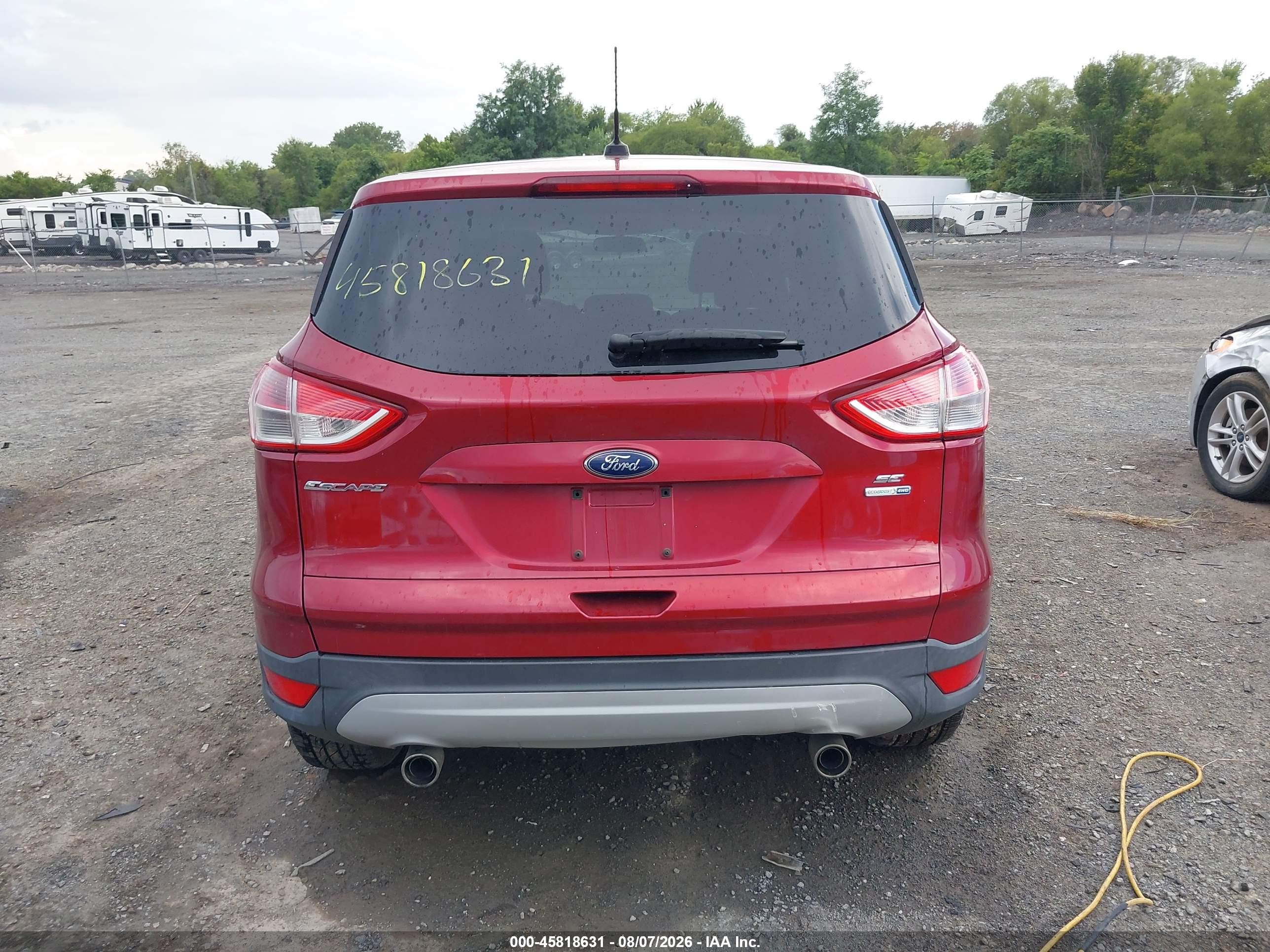 2013 Ford Escape Se Red vin: 1FMCU9GX8DUD33307