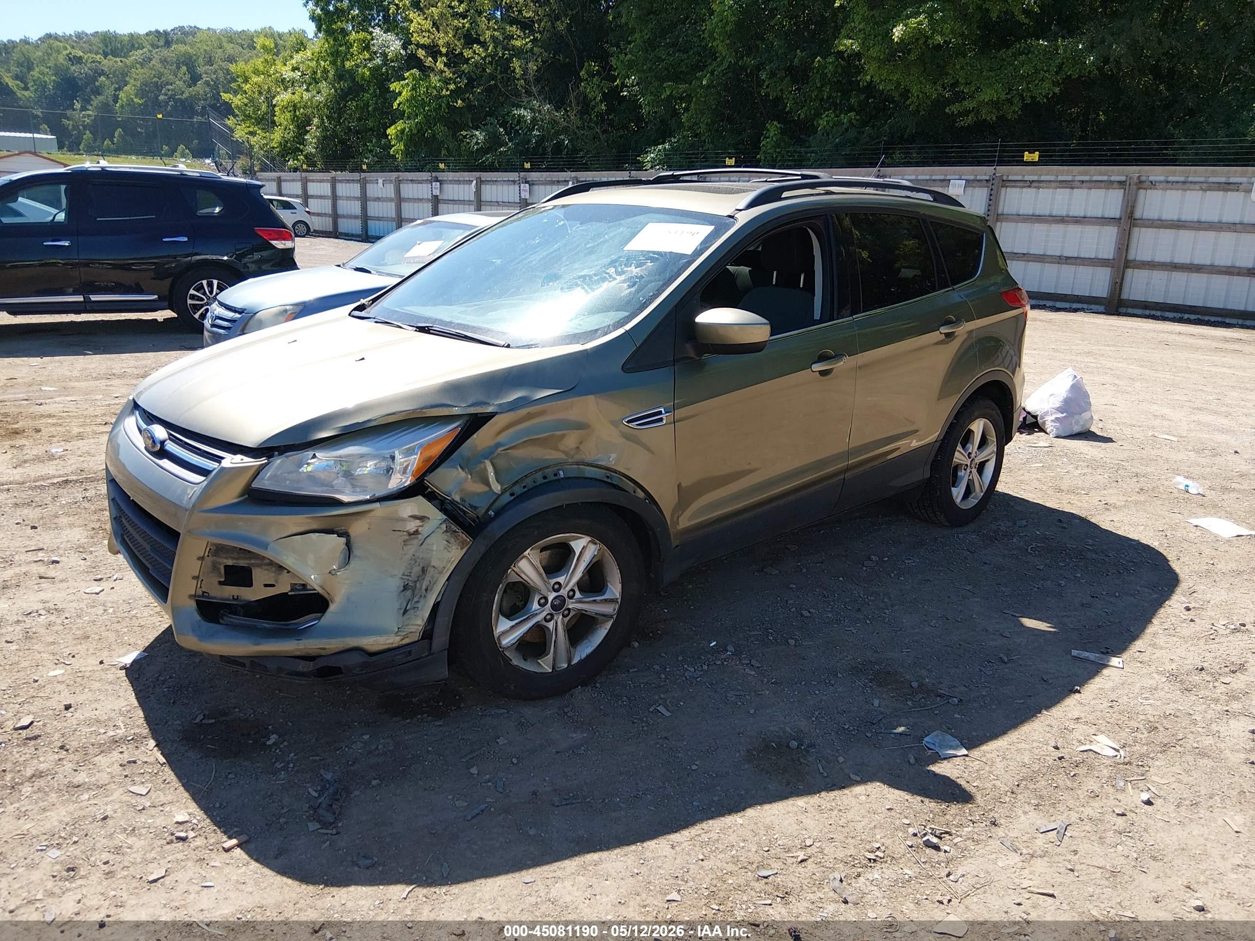 2014 Ford Escape Se Green vin: 1FMCU9GX8EUA09985