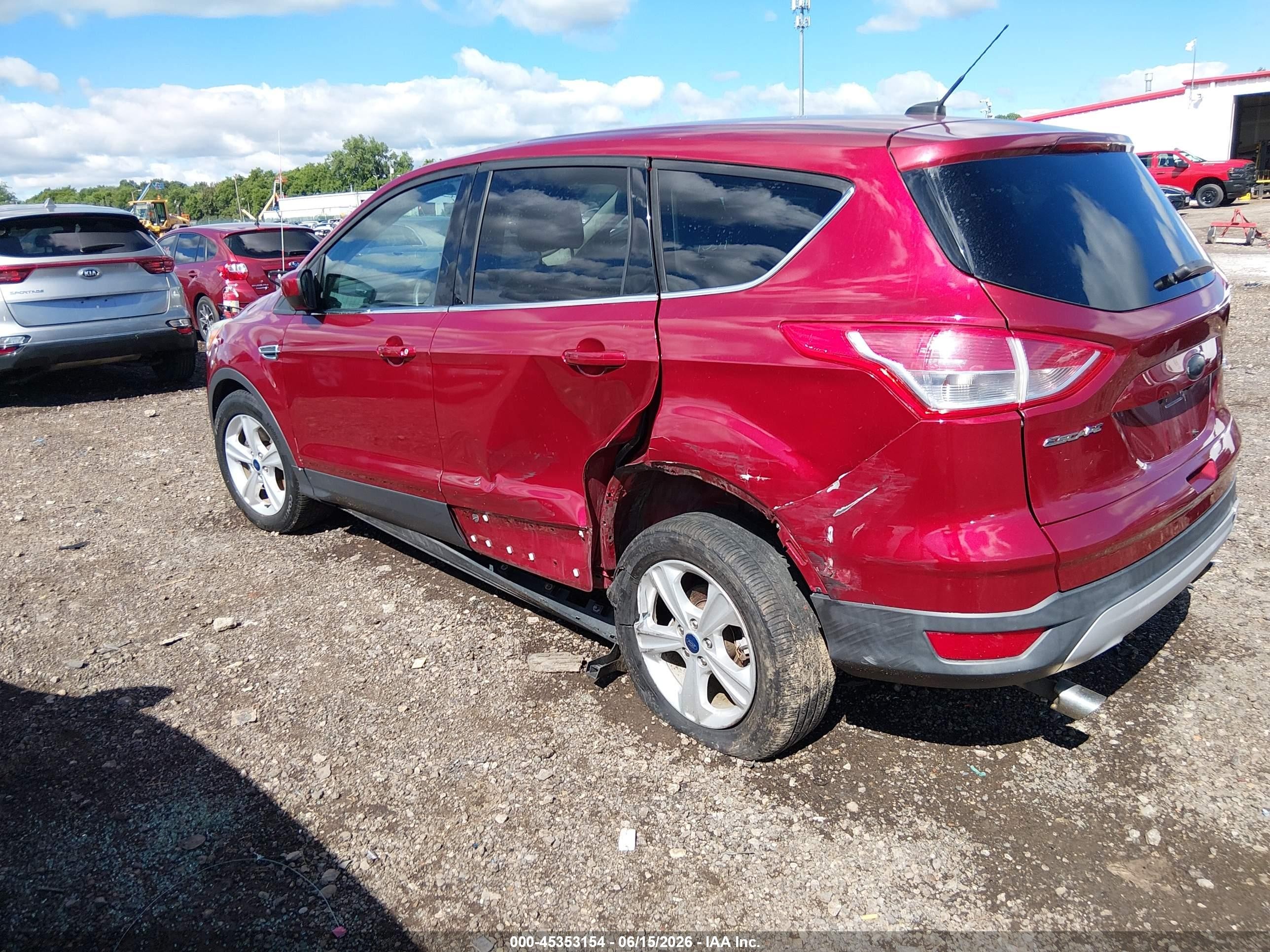 2014 Ford Escape Se Red vin: 1FMCU9GX8EUD08375