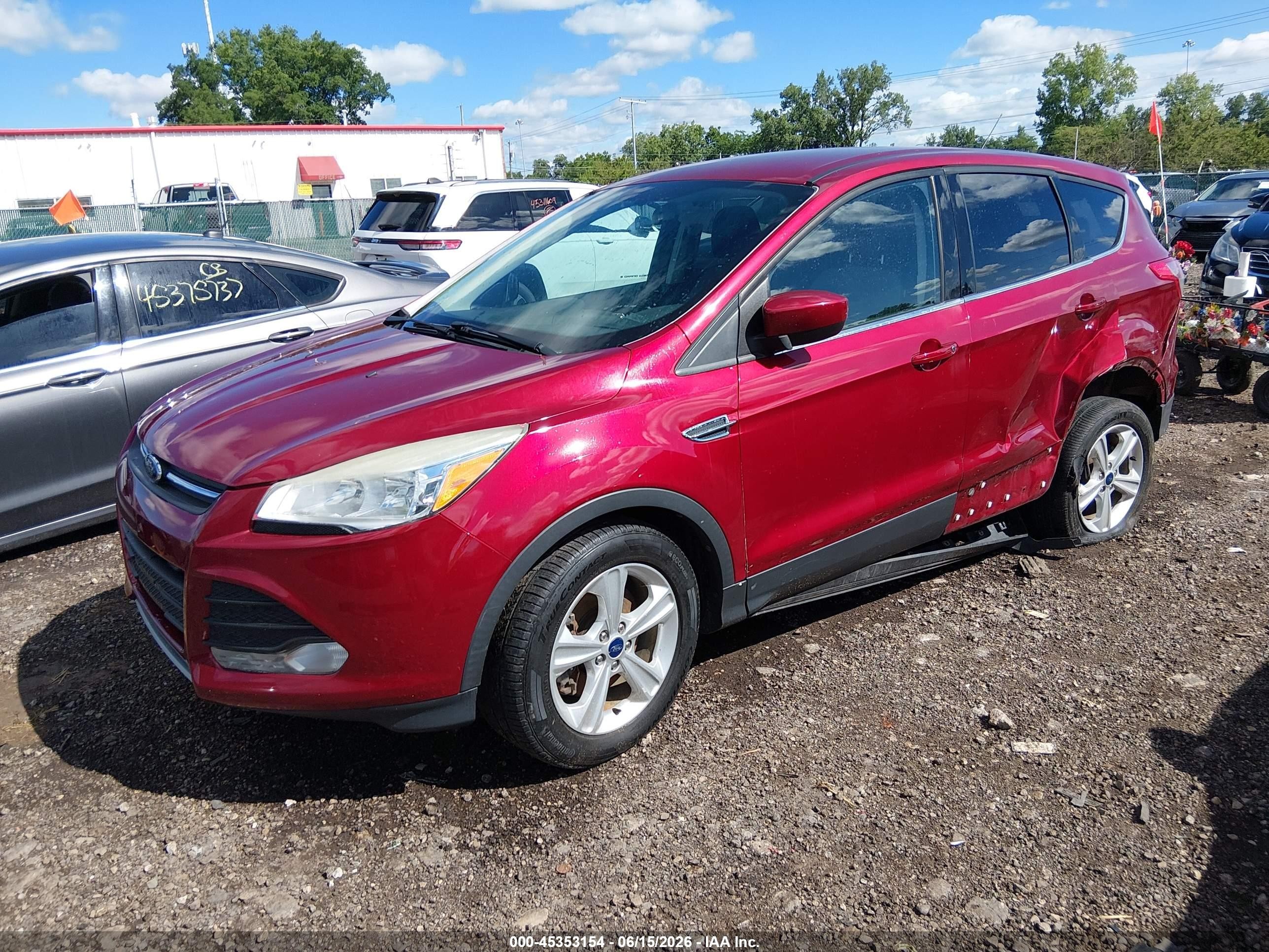 2014 Ford Escape Se Red vin: 1FMCU9GX8EUD08375