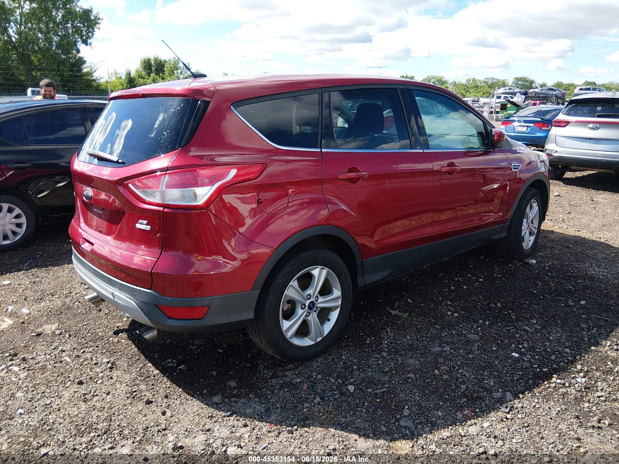 2014 Ford Escape Se Red vin: 1FMCU9GX8EUD08375