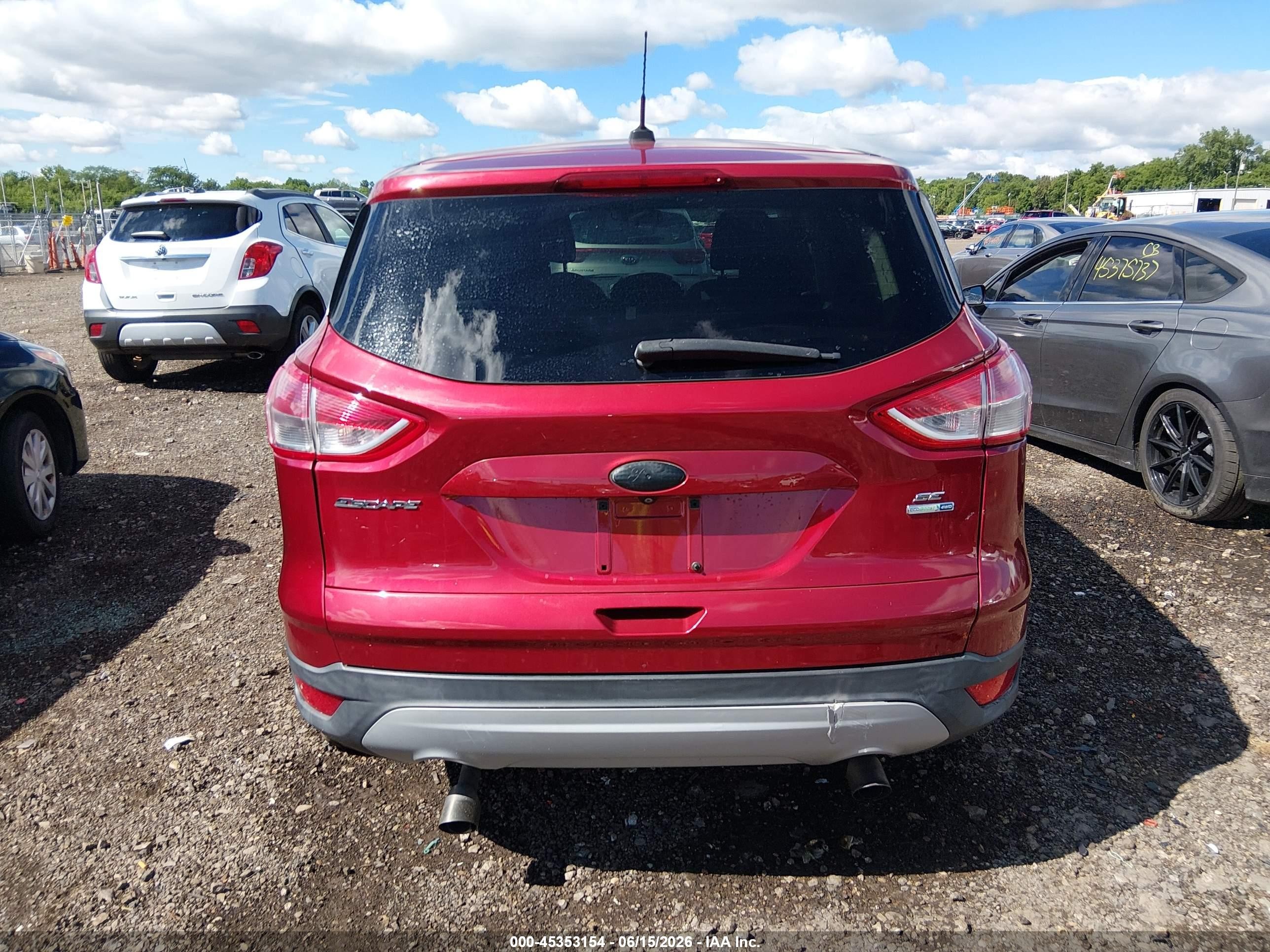 2014 Ford Escape Se Red vin: 1FMCU9GX8EUD08375