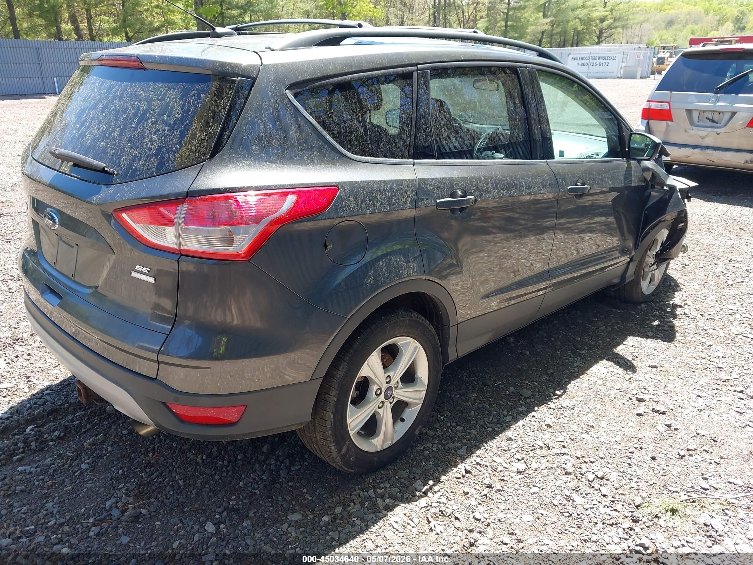 2015 Ford Escape Se Gray vin: 1FMCU9GX8FUA02116