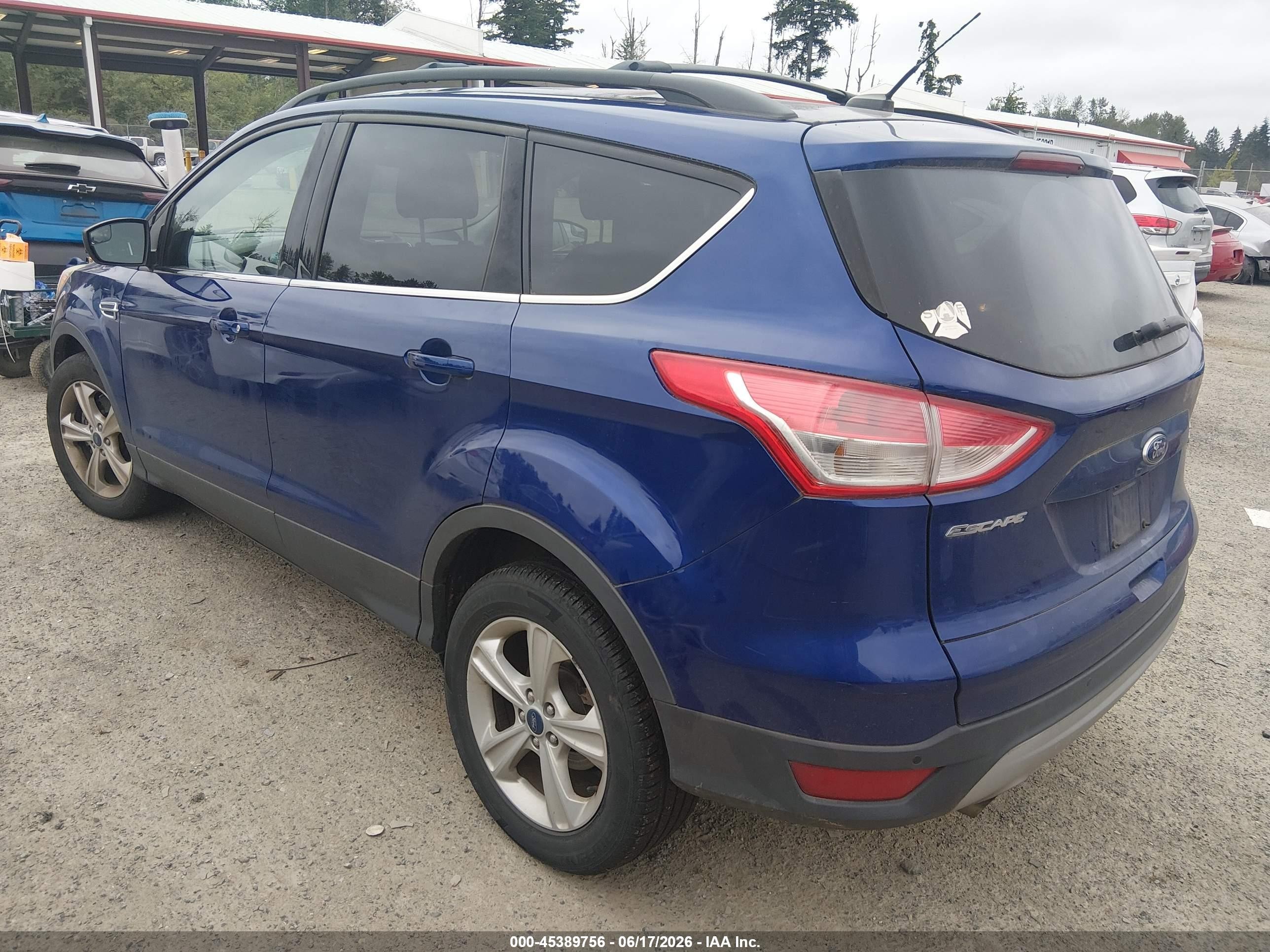 2015 Ford Escape Se Blue vin: 1FMCU9GX8FUA09566