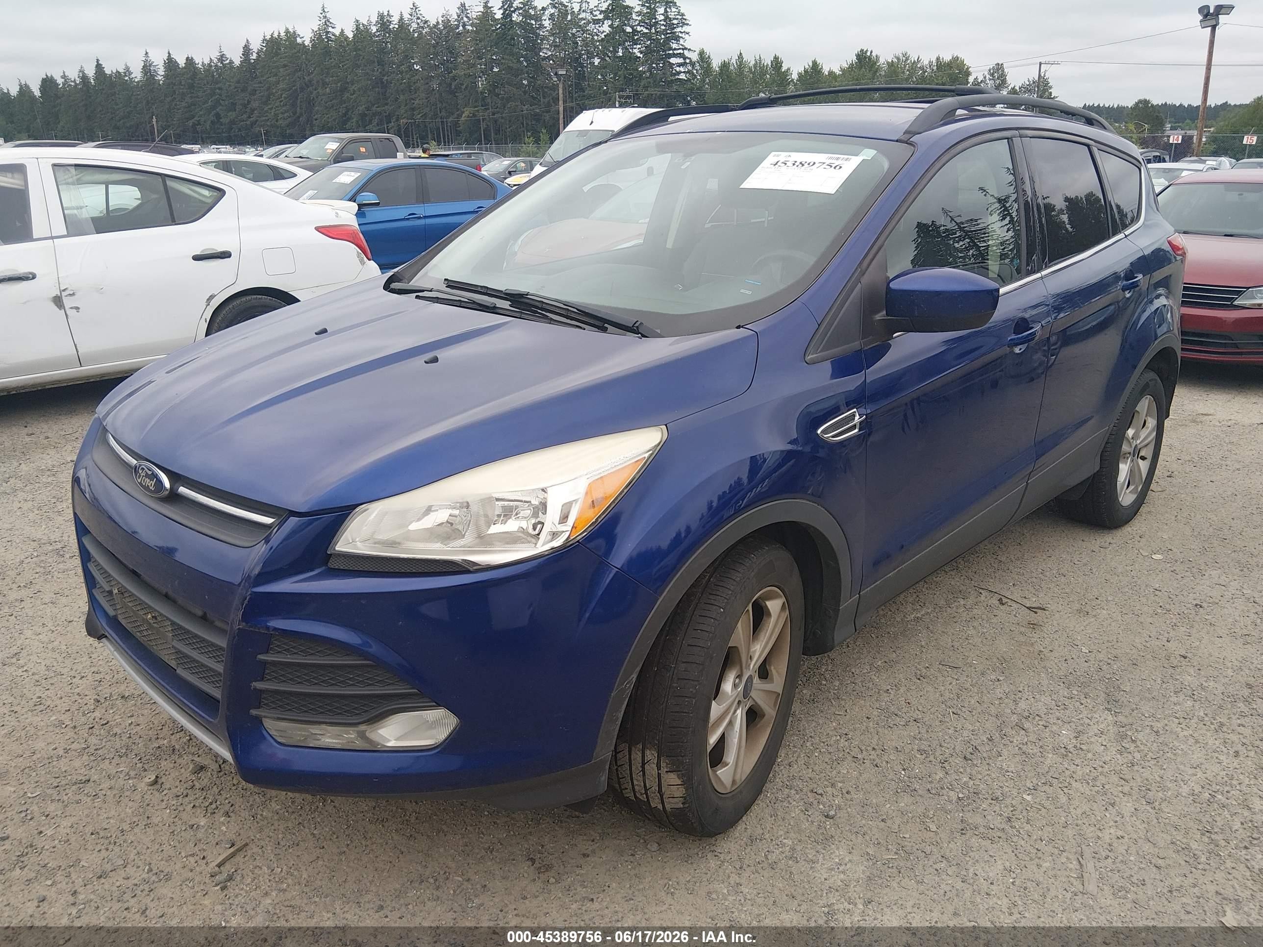 2015 Ford Escape Se Blue vin: 1FMCU9GX8FUA09566