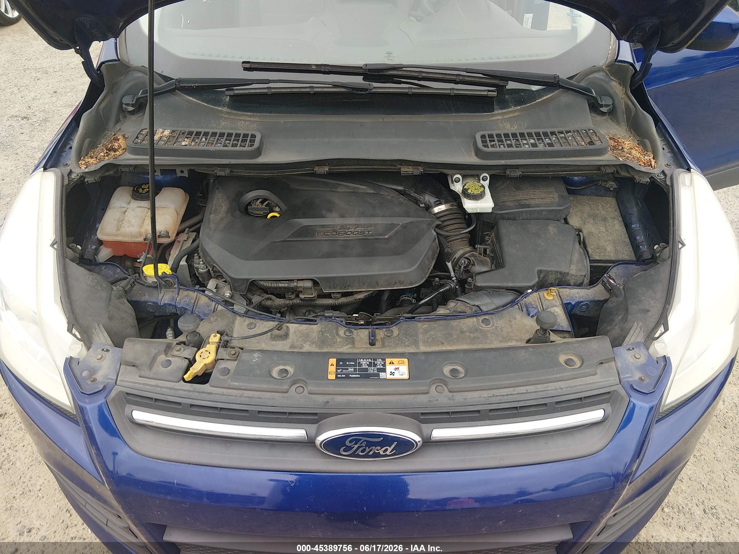 2015 Ford Escape Se Blue vin: 1FMCU9GX8FUA09566