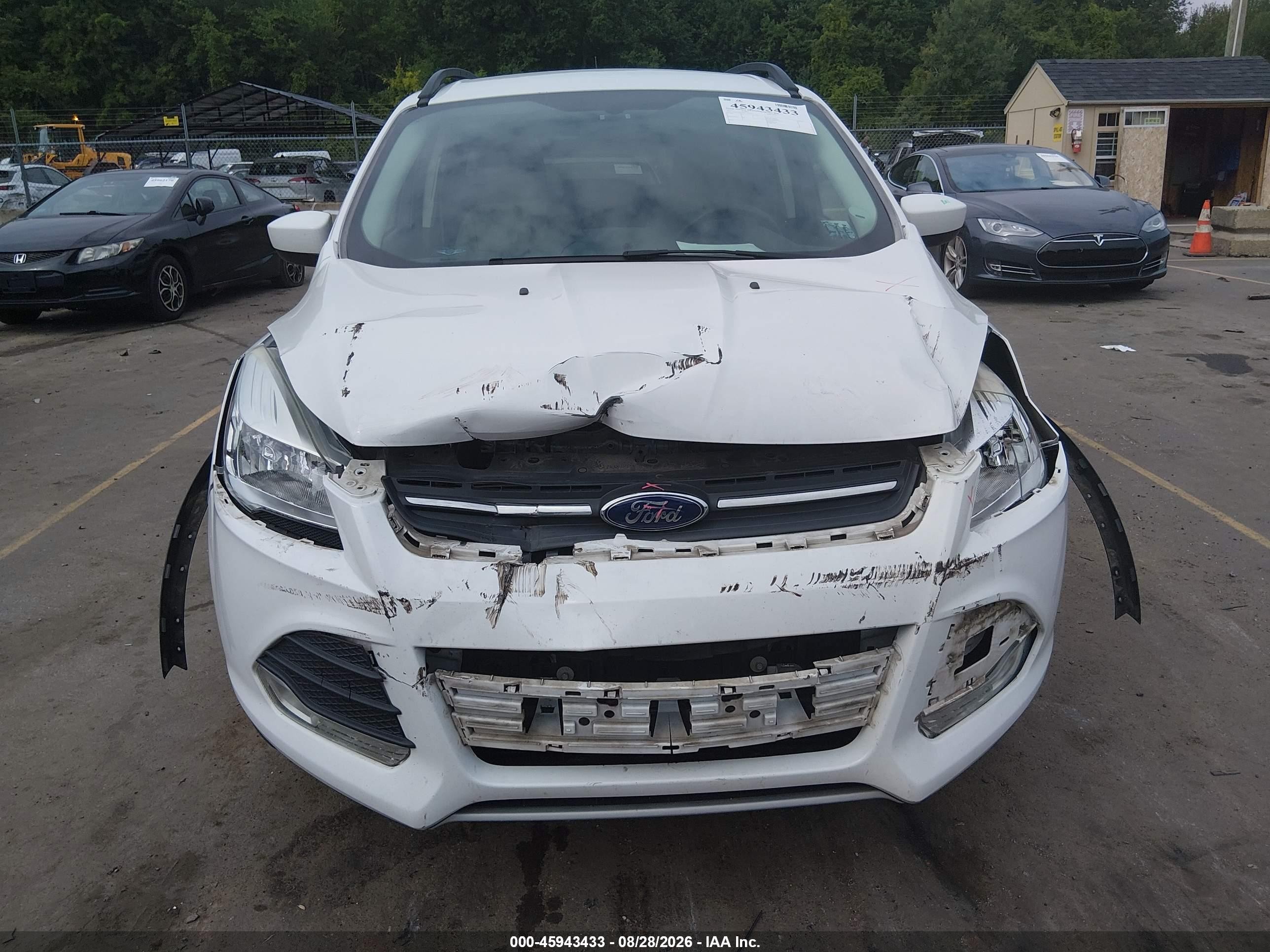 2015 Ford Escape Se White vin: 1FMCU9GX8FUA21278