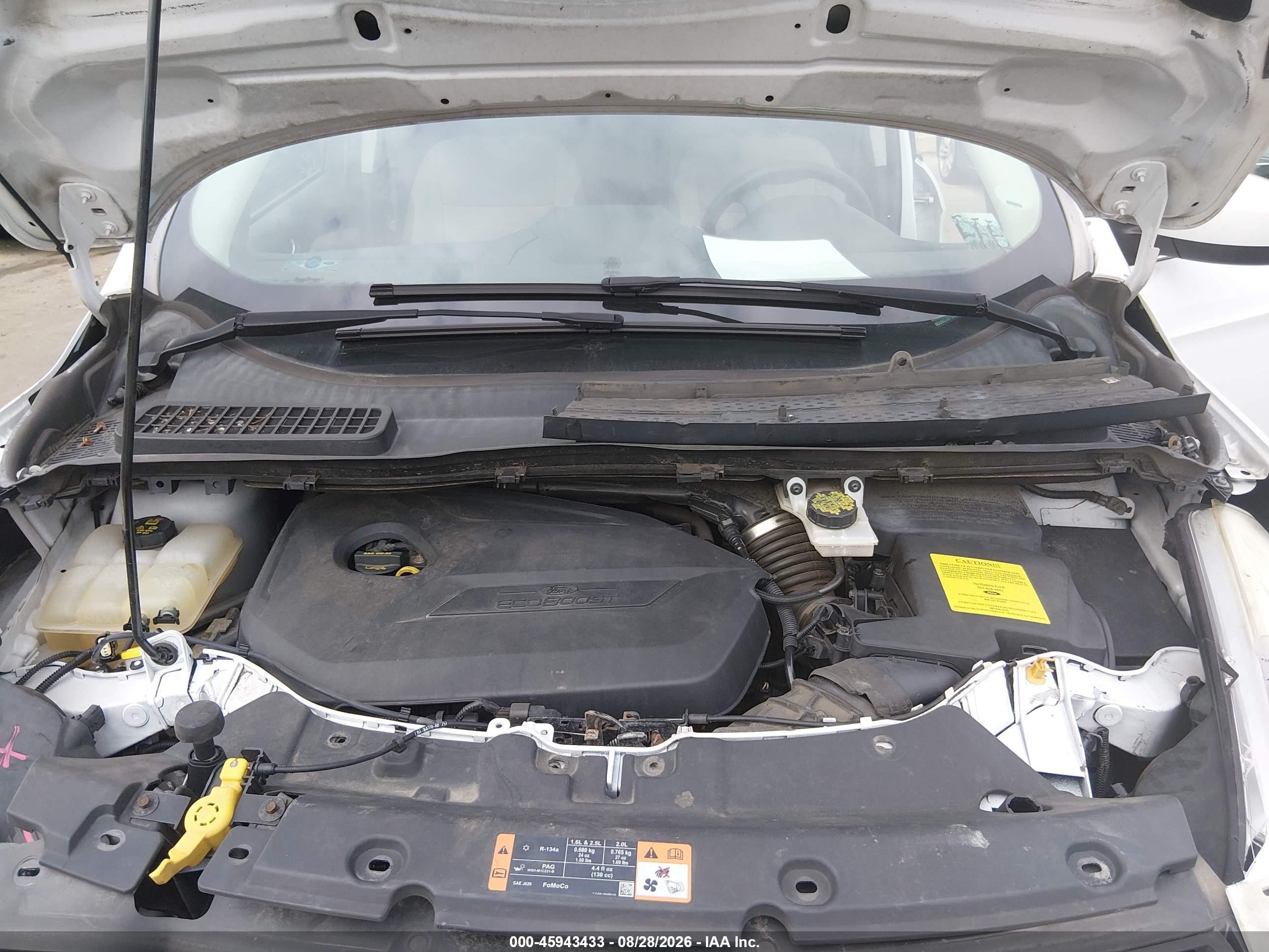 2015 Ford Escape Se White vin: 1FMCU9GX8FUA21278