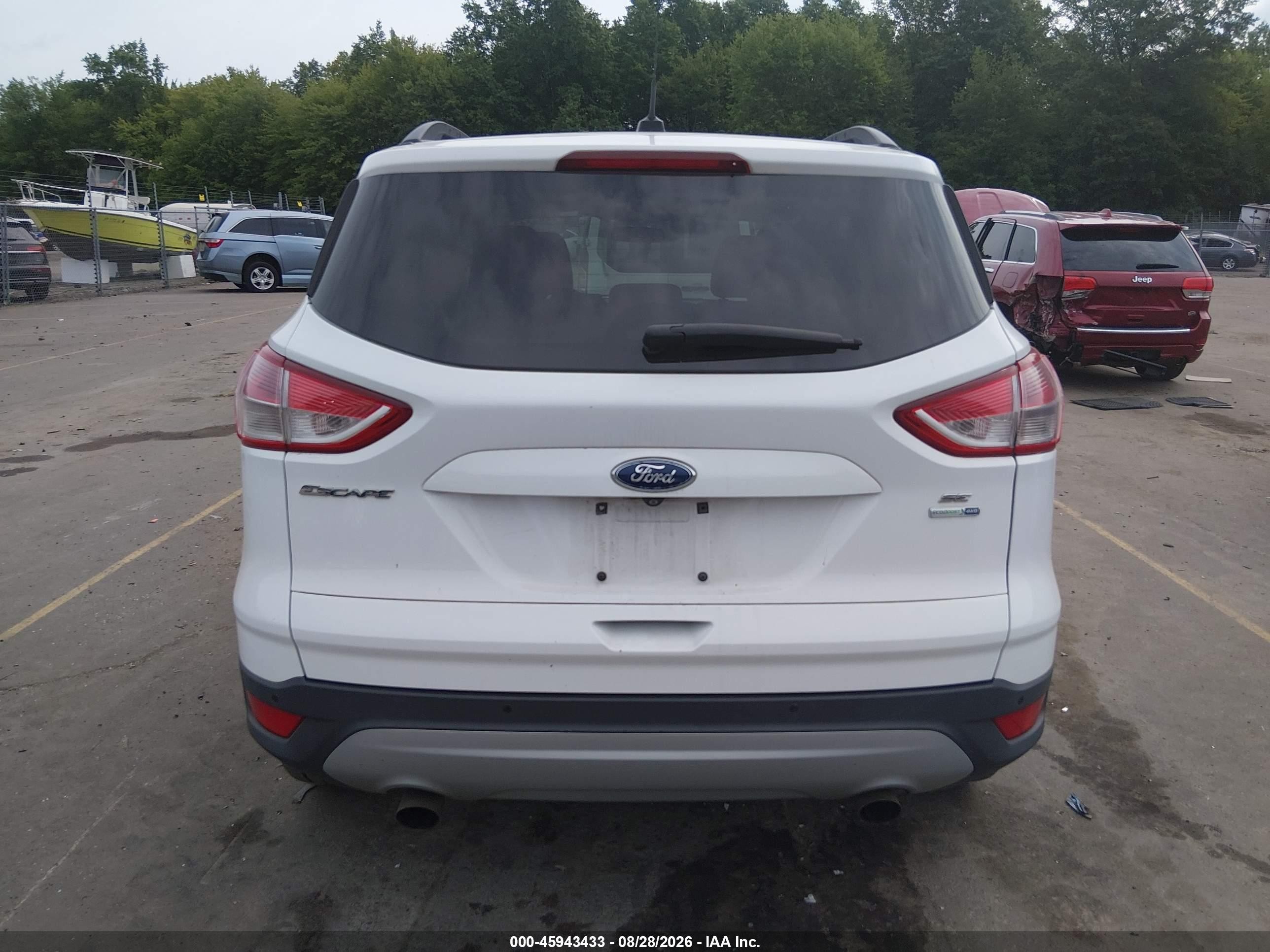 2015 Ford Escape Se White vin: 1FMCU9GX8FUA21278