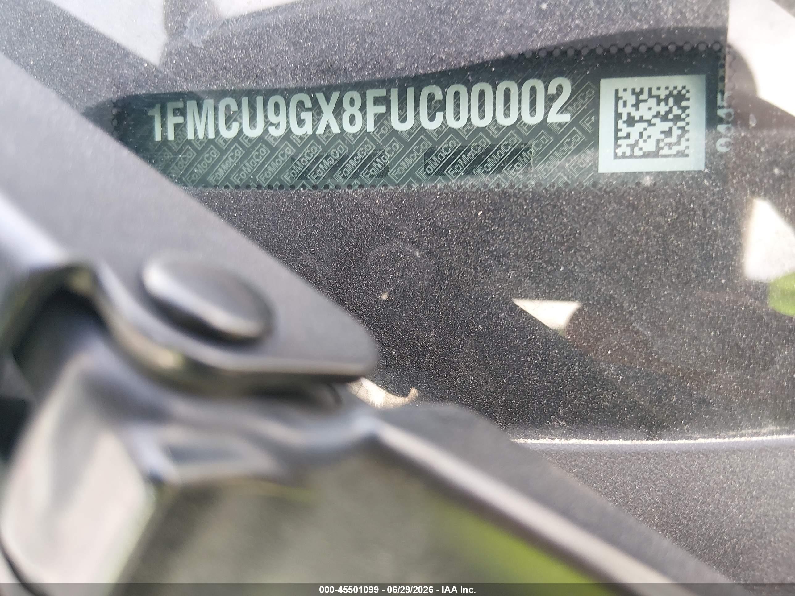 2015 Ford Escape Se Silver vin: 1FMCU9GX8FUC00002