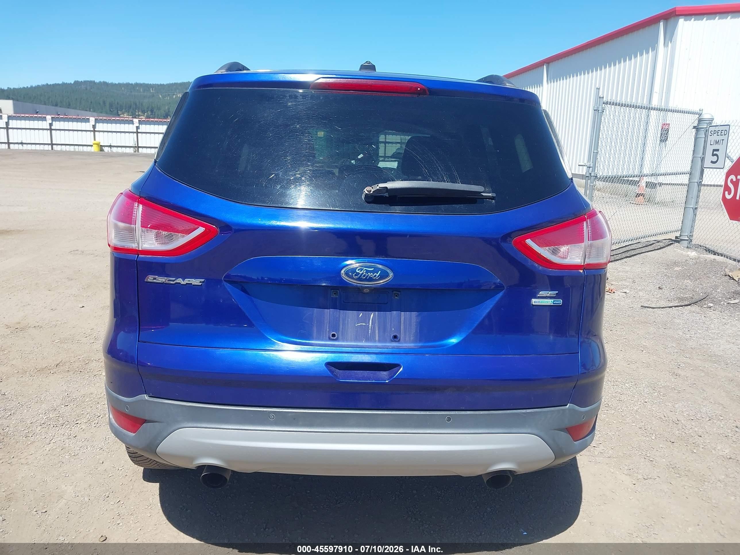 2015 Ford Escape Se Blue vin: 1FMCU9GX8FUC17608