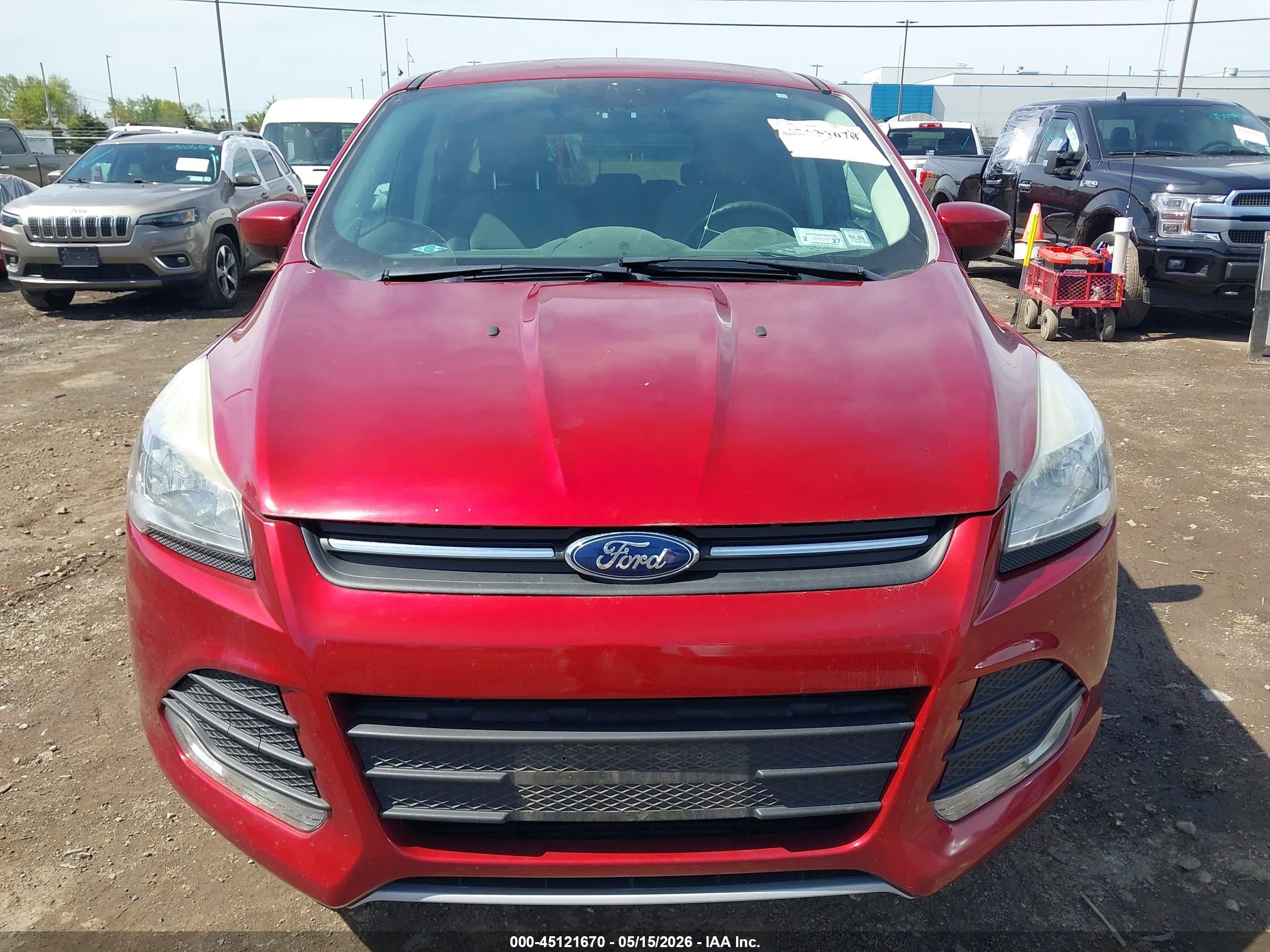 2015 Ford Escape Se Red vin: 1FMCU9GX8FUC89926