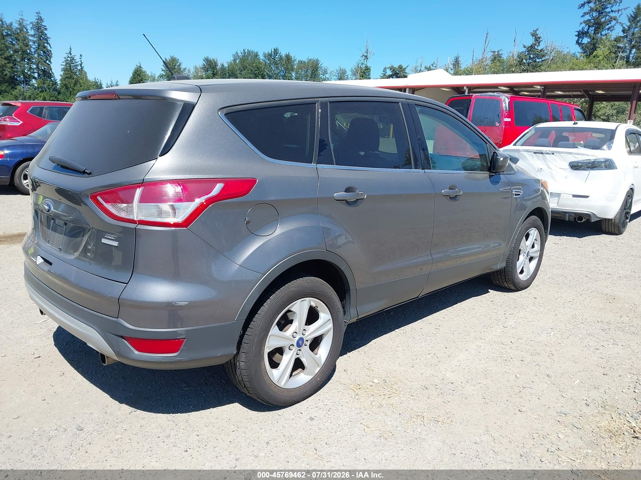 2013 Ford Escape Se Gray vin: 1FMCU9GX9DUA54819