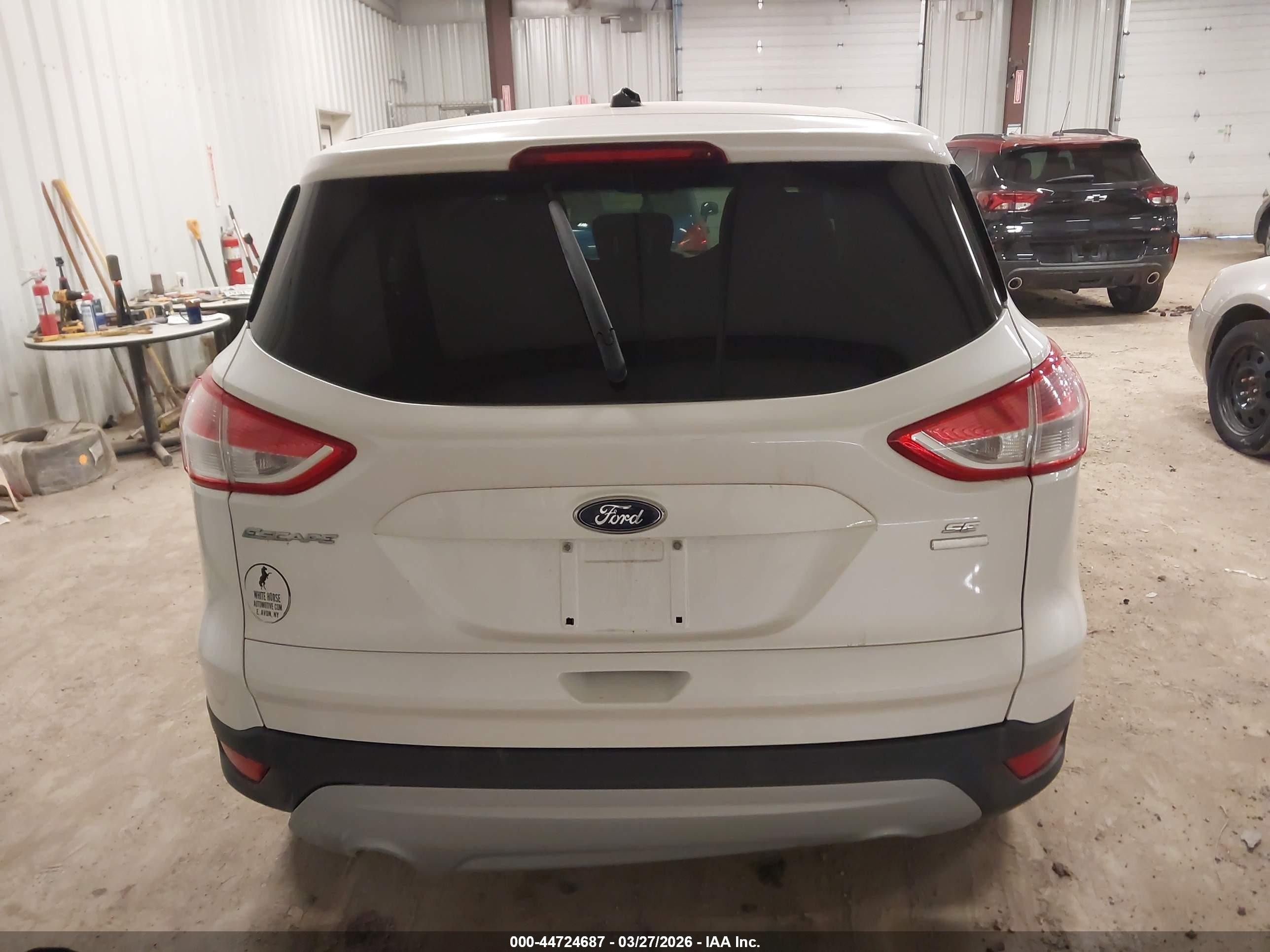 2013 Ford Escape Se White vin: 1FMCU9GX9DUA55937