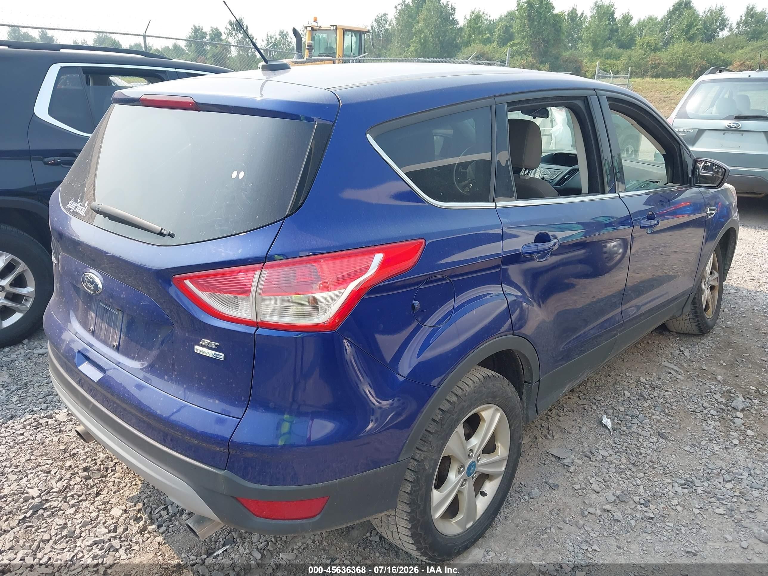 2013 Ford Escape Se Blue vin: 1FMCU9GX9DUB71736