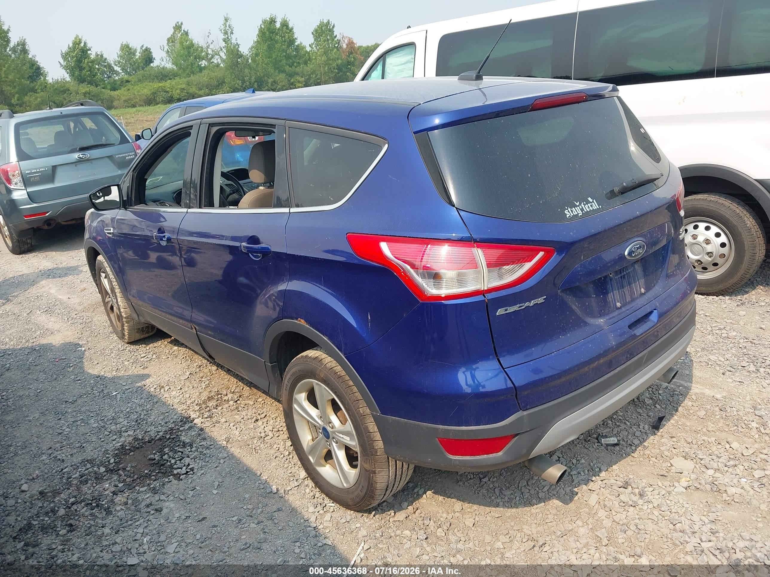 2013 Ford Escape Se Blue vin: 1FMCU9GX9DUB71736