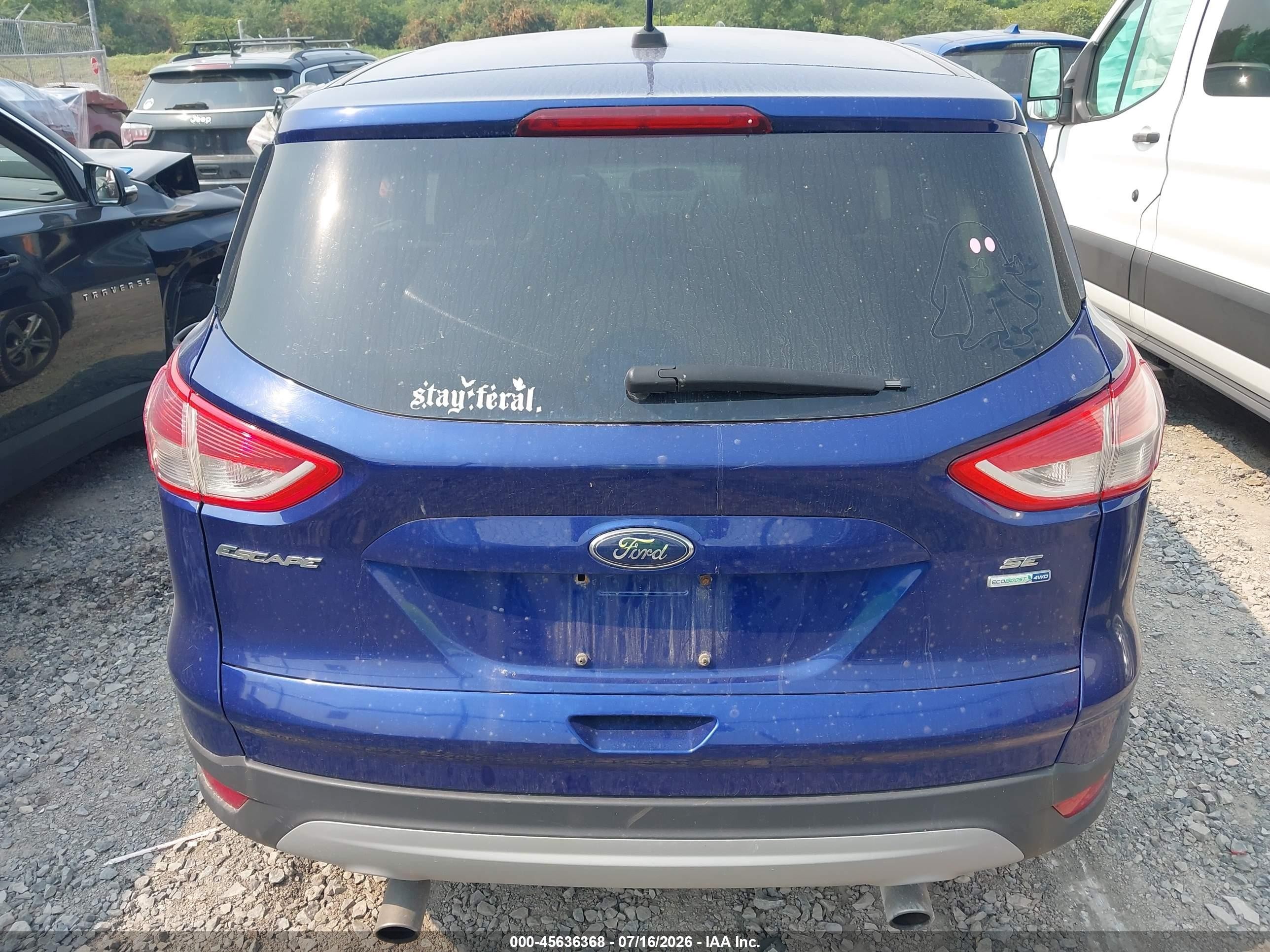 2013 Ford Escape Se Blue vin: 1FMCU9GX9DUB71736