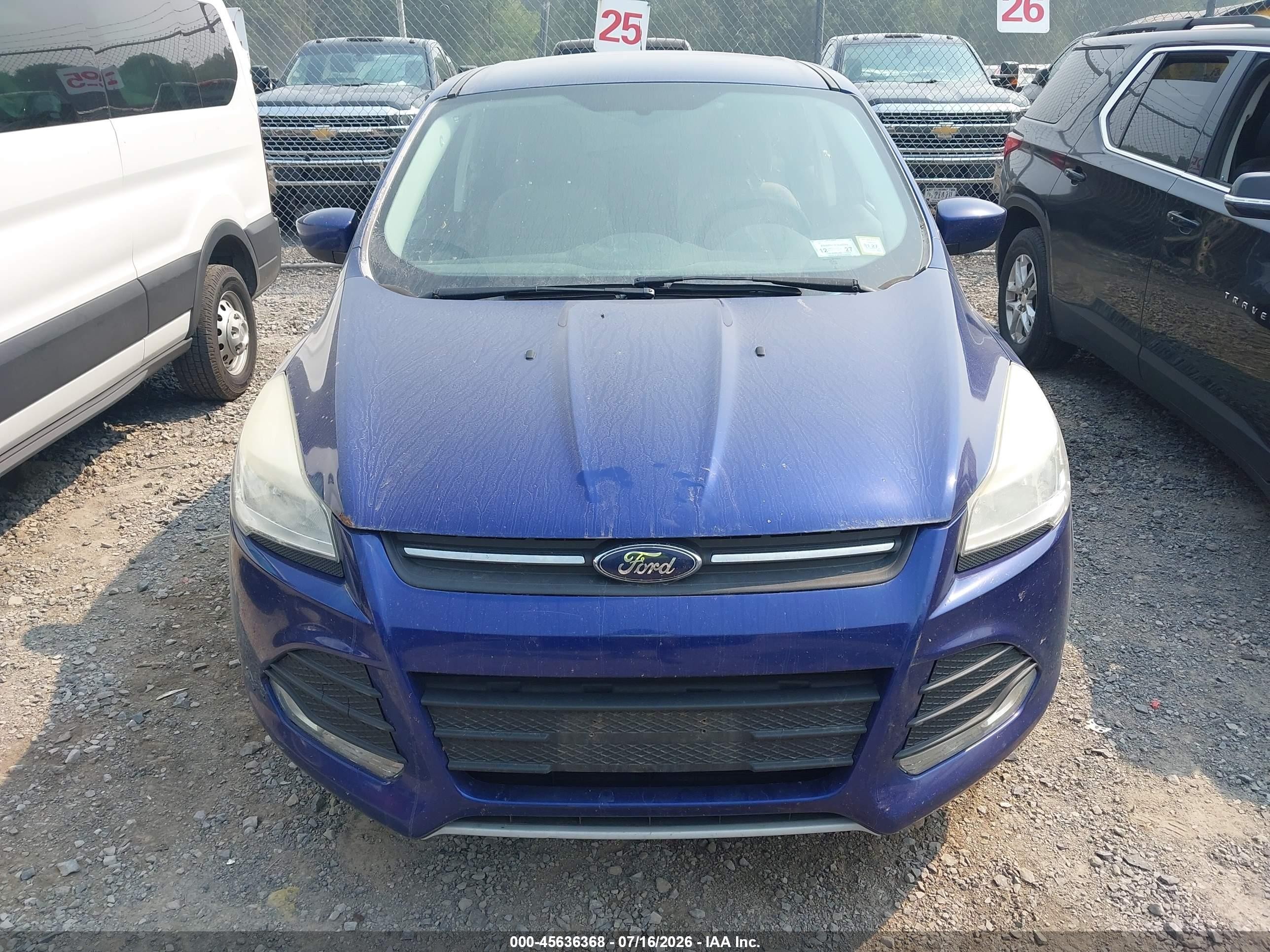2013 Ford Escape Se Blue vin: 1FMCU9GX9DUB71736