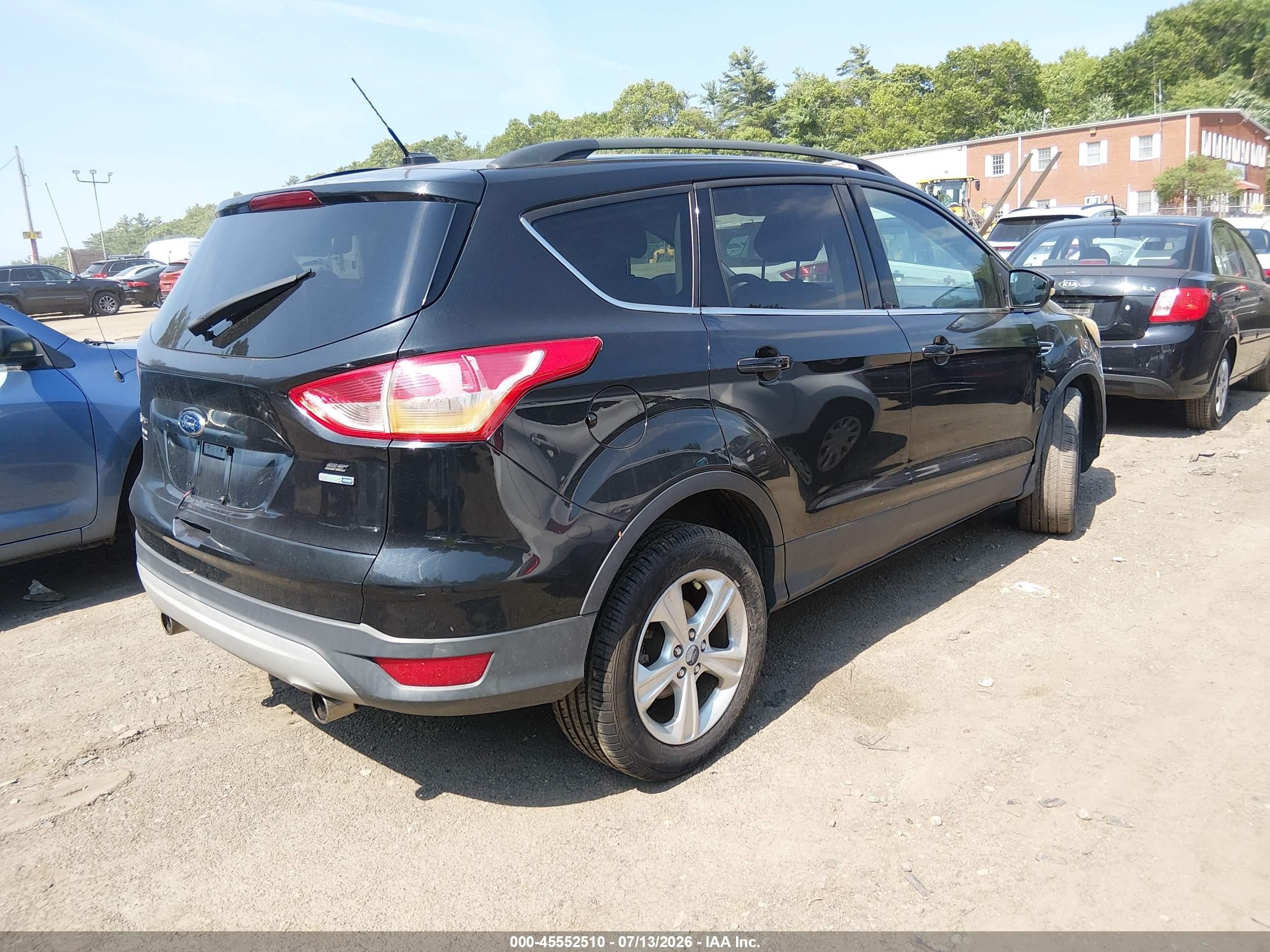 2013 Ford Escape Se Black vin: 1FMCU9GX9DUB88164