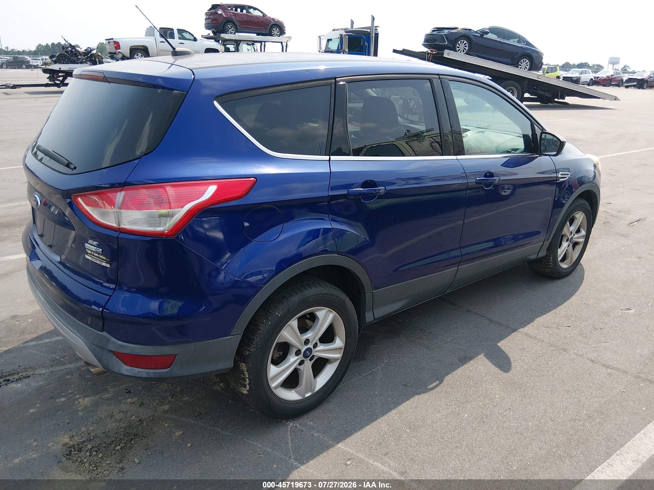 2014 Ford Escape Se Blue vin: 1FMCU9GX9EUA80838