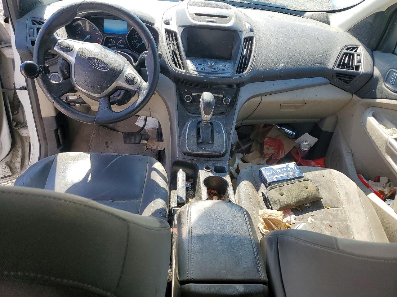 2014 Ford Escape Se White vin: 1FMCU9GX9EUA86235
