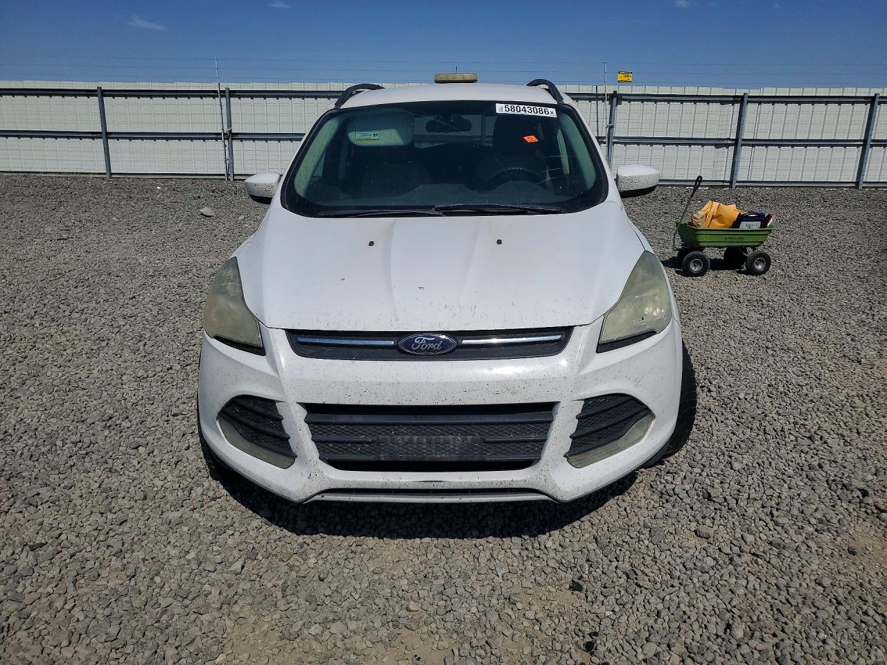 2014 Ford Escape Se White vin: 1FMCU9GX9EUA86235