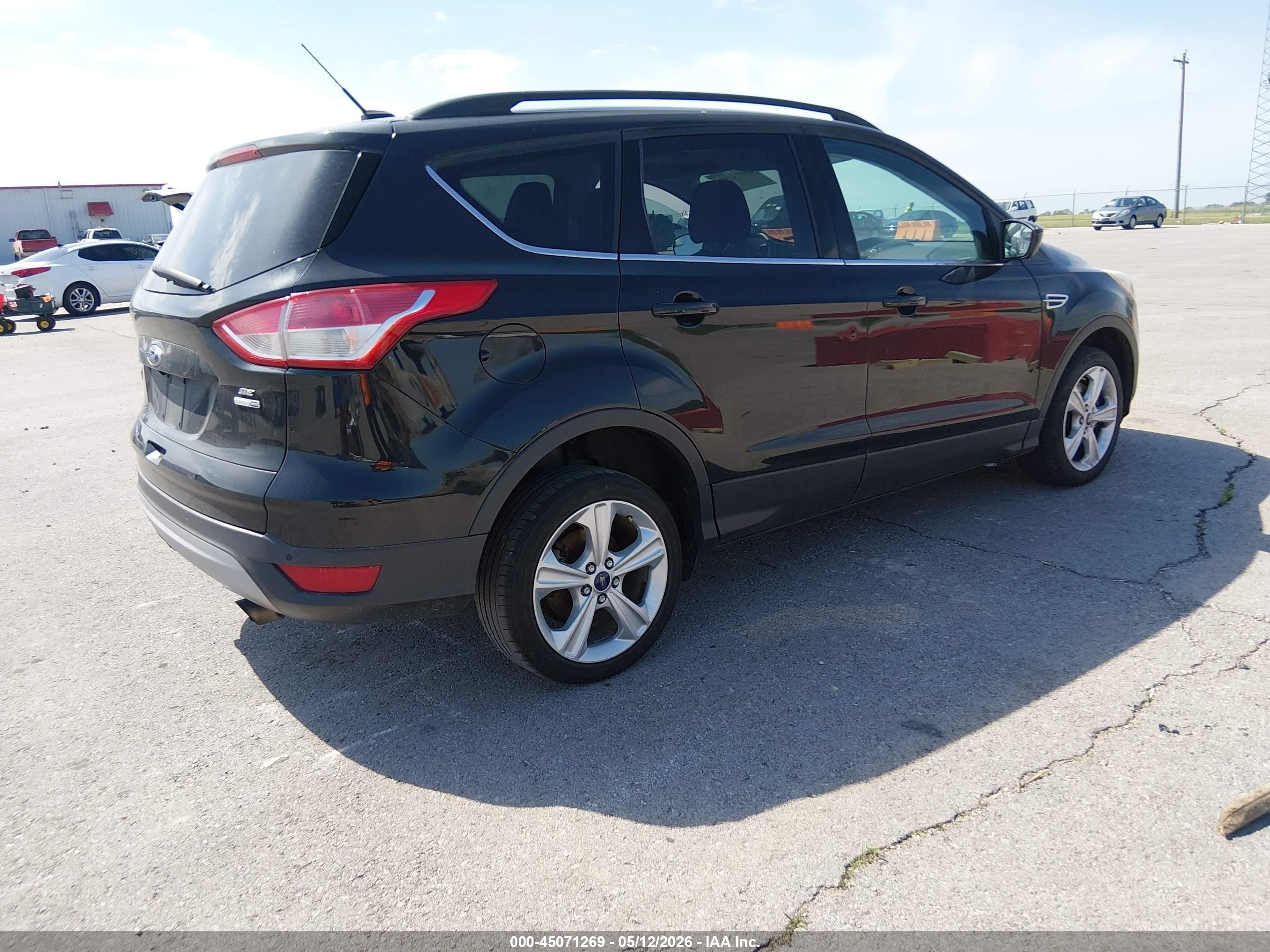 2014 Ford Escape Se Black vin: 1FMCU9GX9EUB19623