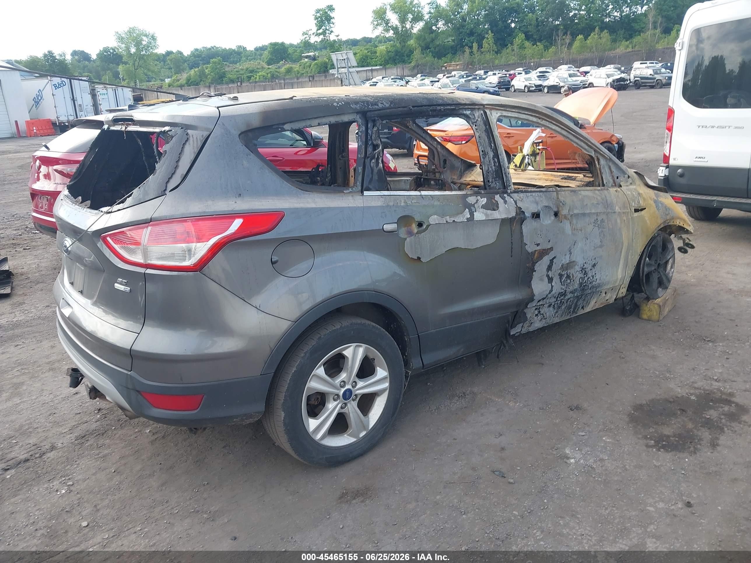 2014 Ford Escape Se Gray vin: 1FMCU9GX9EUB48863