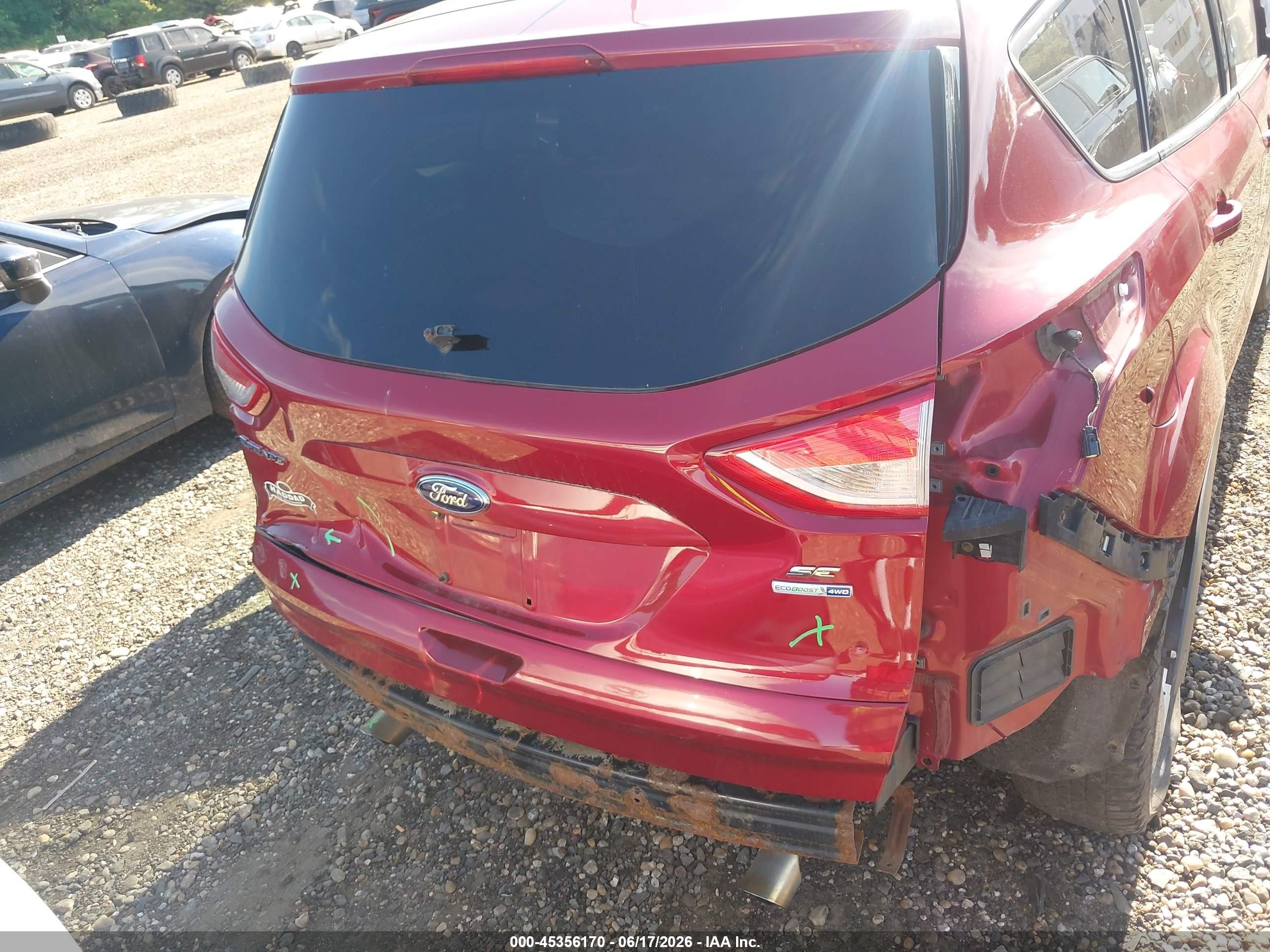 2014 Ford Escape Se Красный vin: 1FMCU9GX9EUB53058