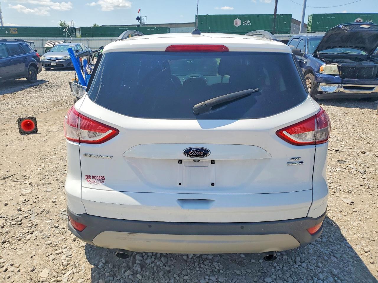 2014 Ford Escape Se White vin: 1FMCU9GX9EUB96038