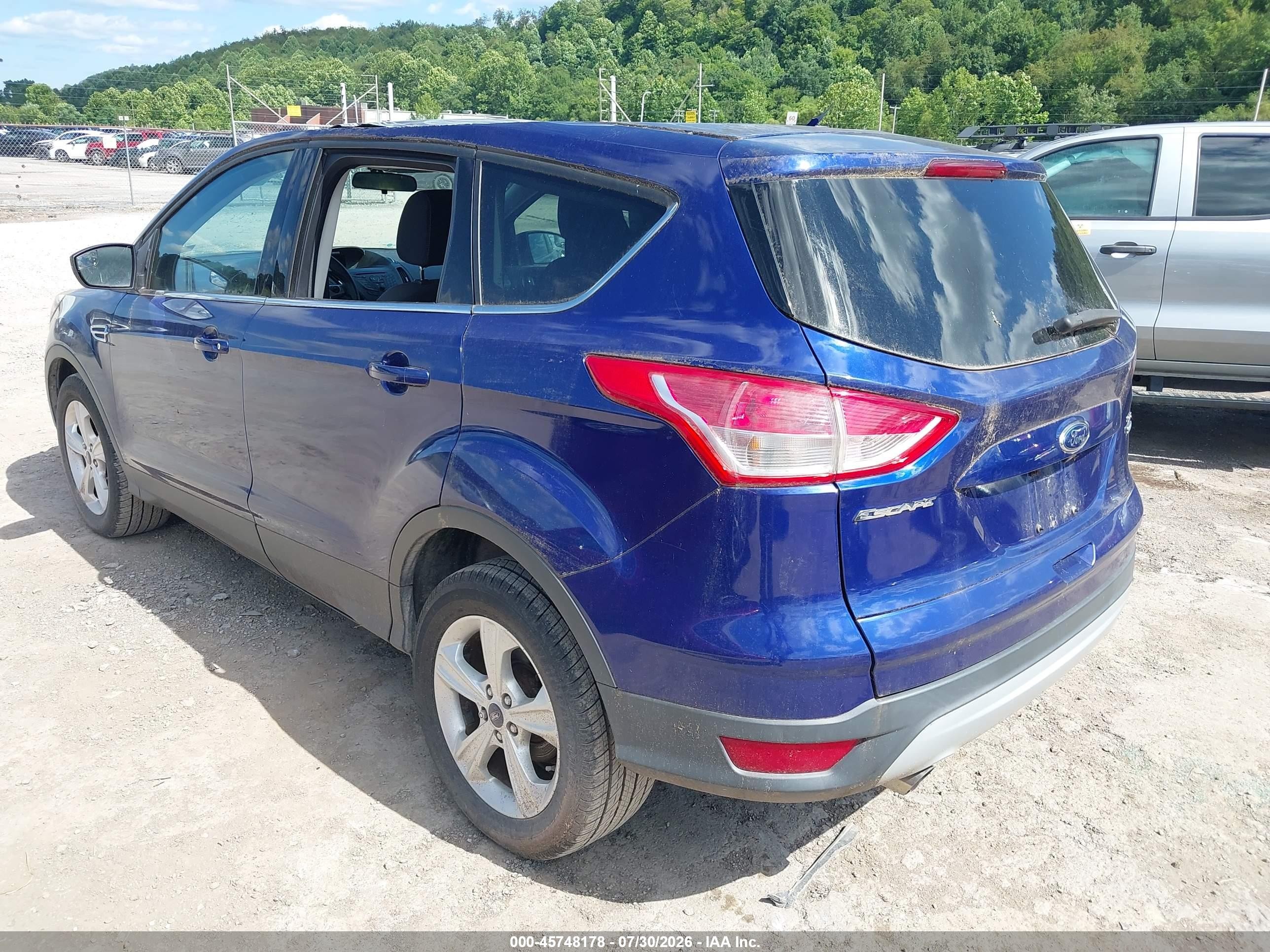 2014 Ford Escape Se Blue vin: 1FMCU9GX9EUC90274