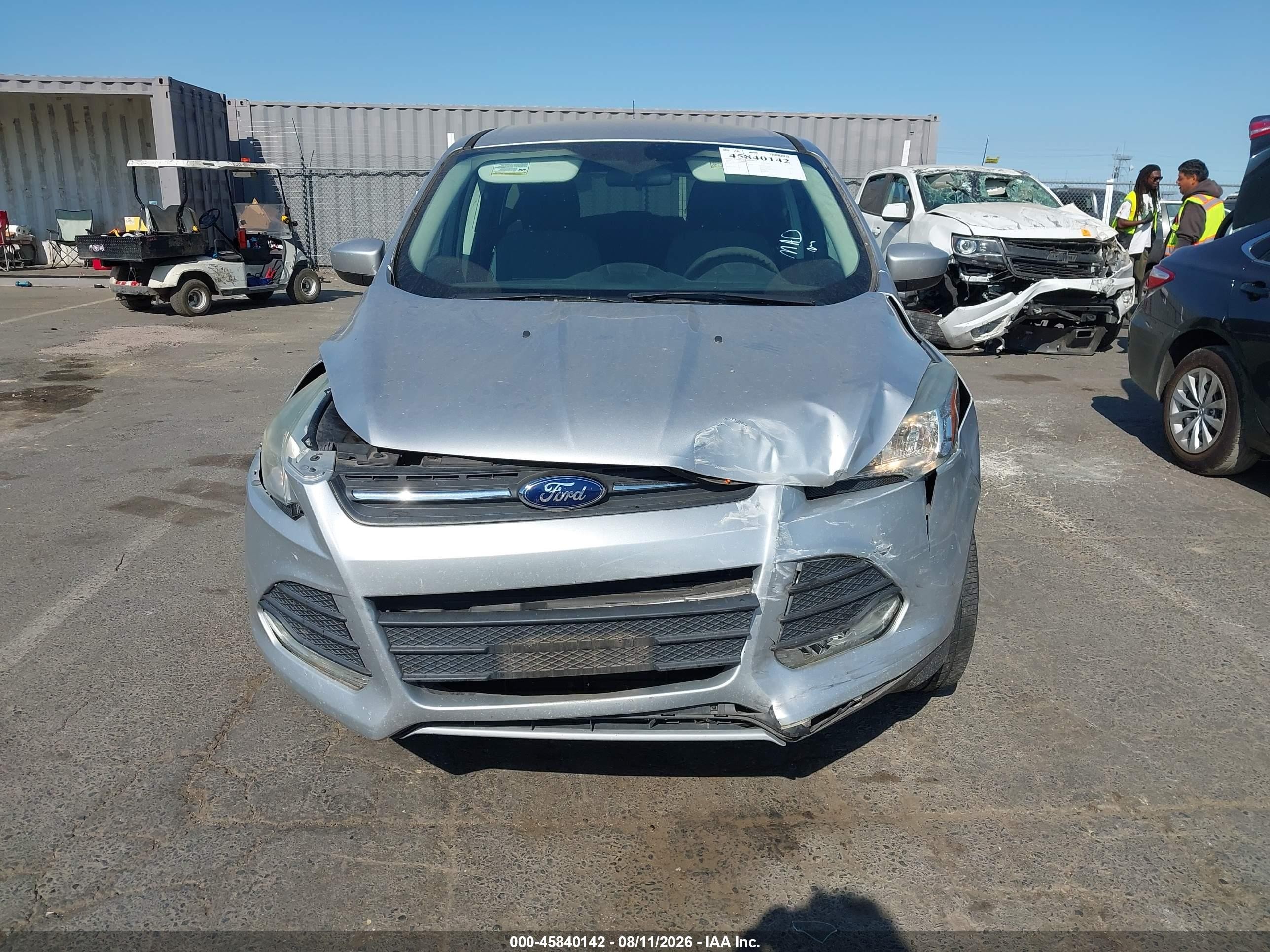2014 Ford Escape Se Silver vin: 1FMCU9GX9EUD37707