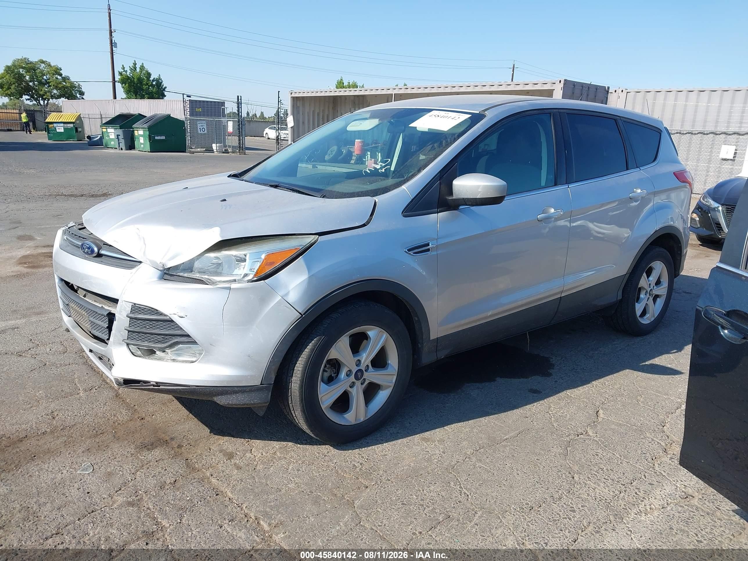 2014 Ford Escape Se Silver vin: 1FMCU9GX9EUD37707