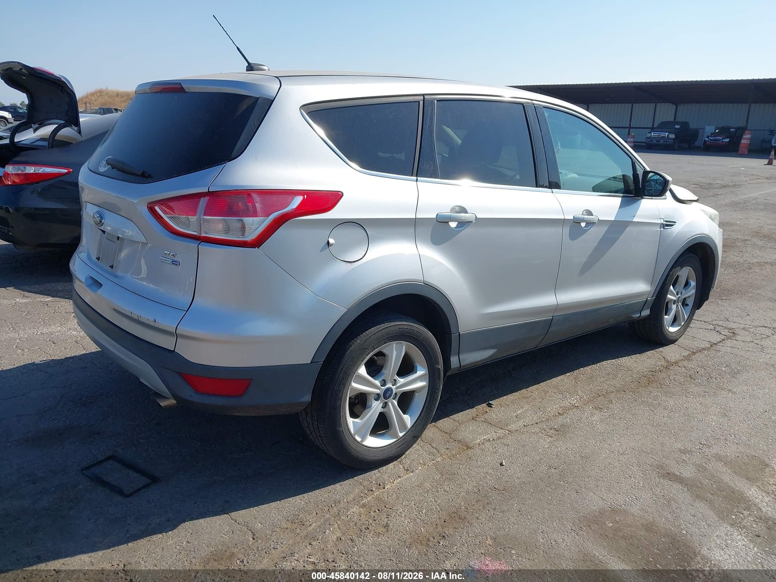 2014 Ford Escape Se Silver vin: 1FMCU9GX9EUD37707