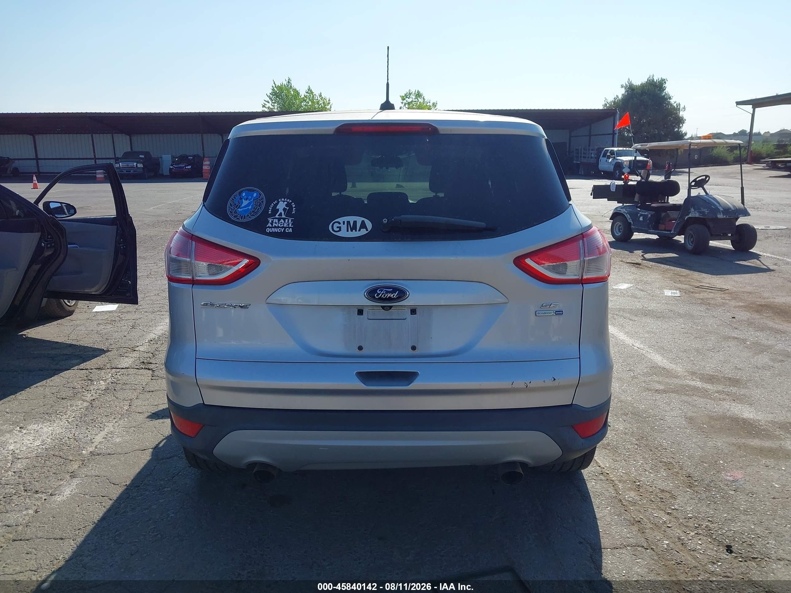 2014 Ford Escape Se Silver vin: 1FMCU9GX9EUD37707