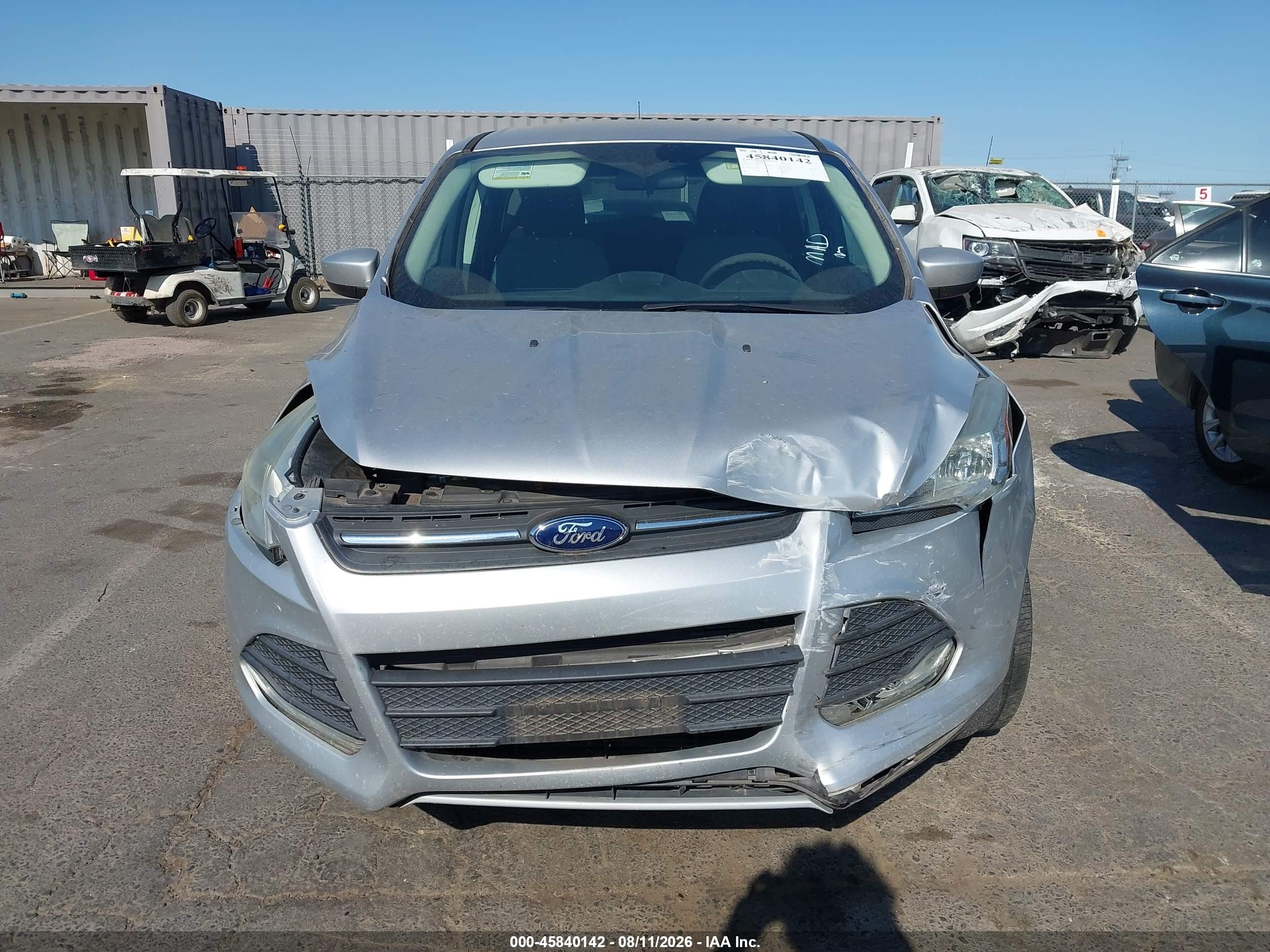 2014 Ford Escape Se Silver vin: 1FMCU9GX9EUD37707