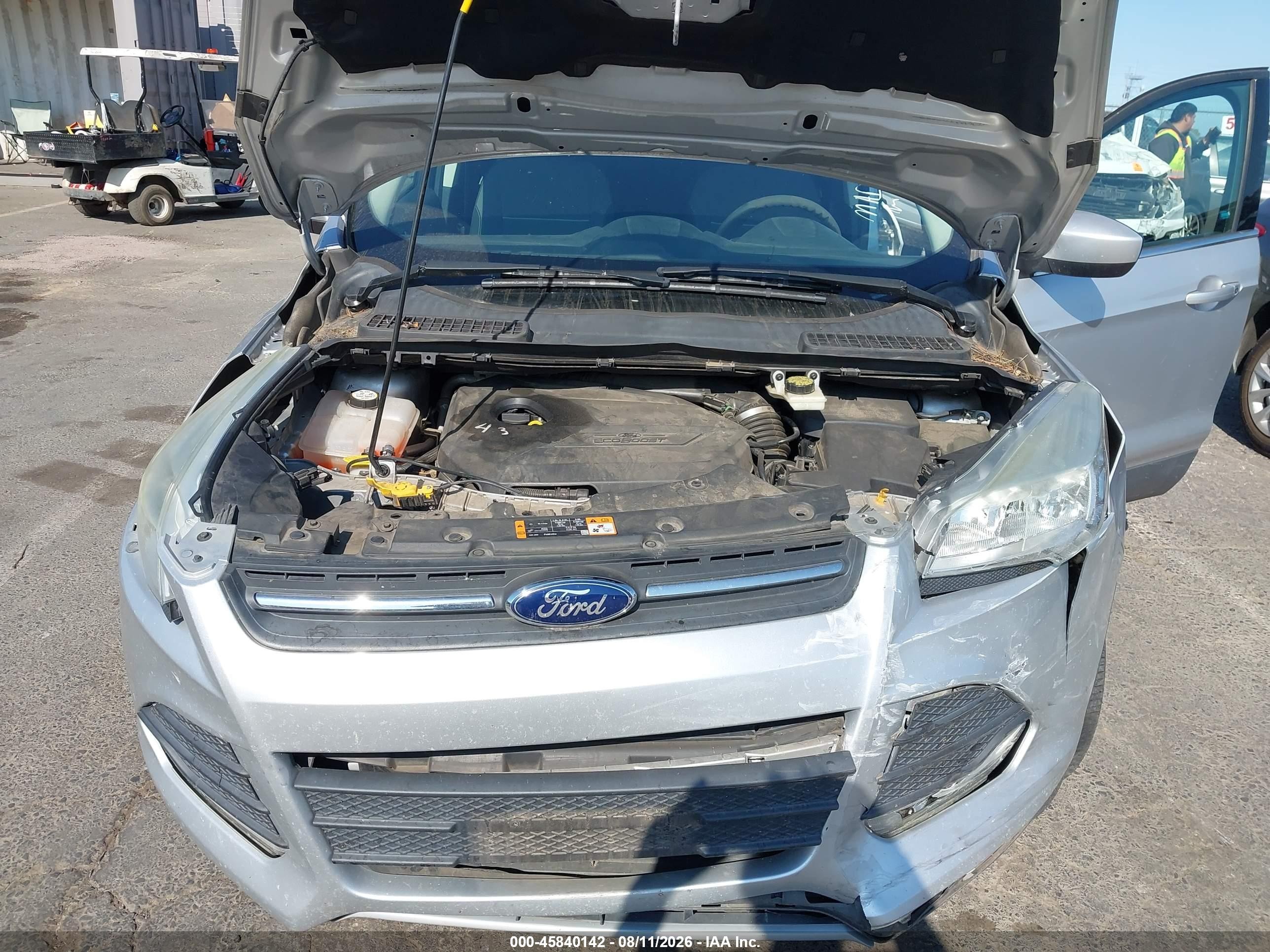 2014 Ford Escape Se Silver vin: 1FMCU9GX9EUD37707