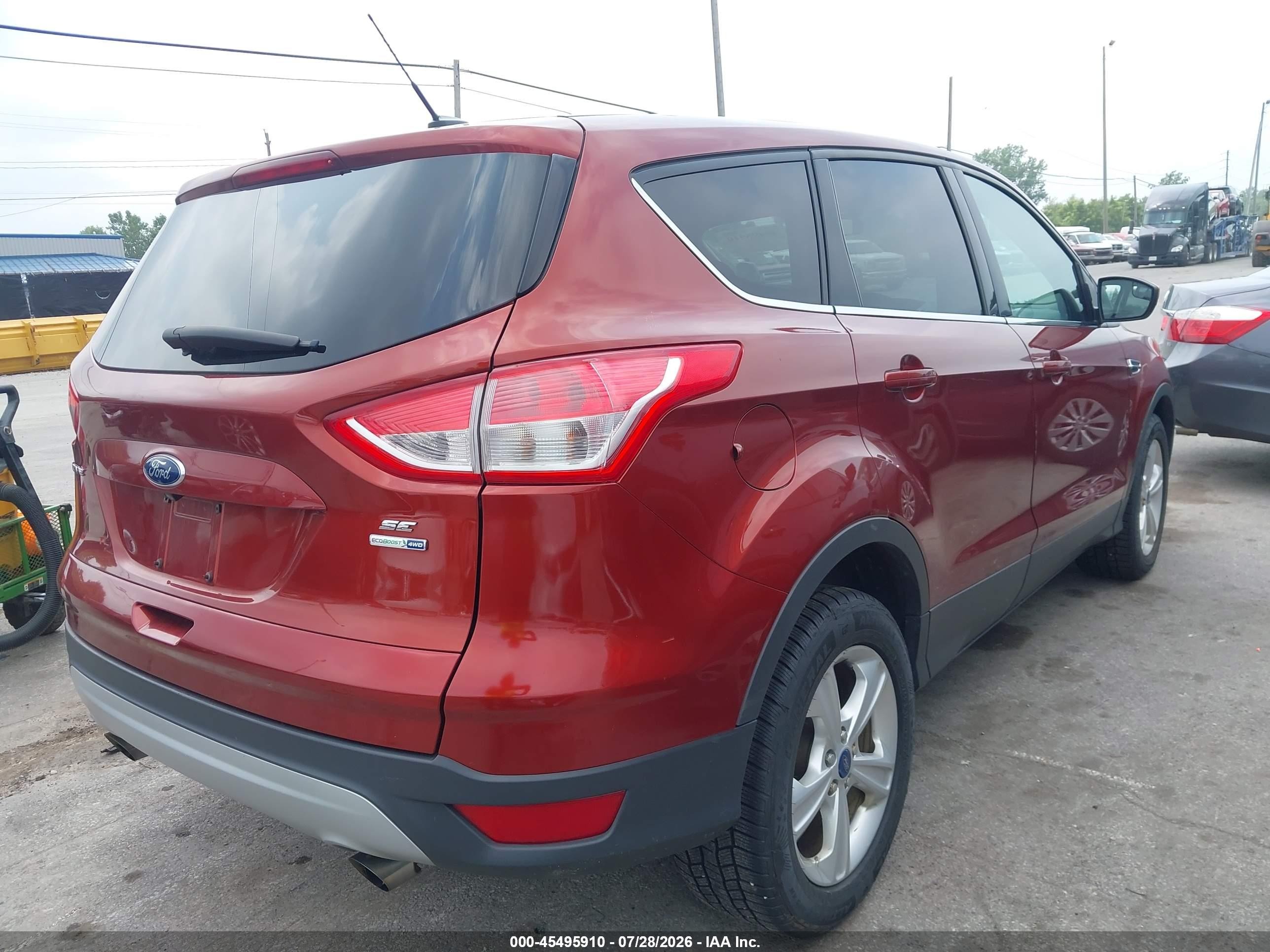 2015 Ford Escape Se Orange vin: 1FMCU9GX9FUA38980